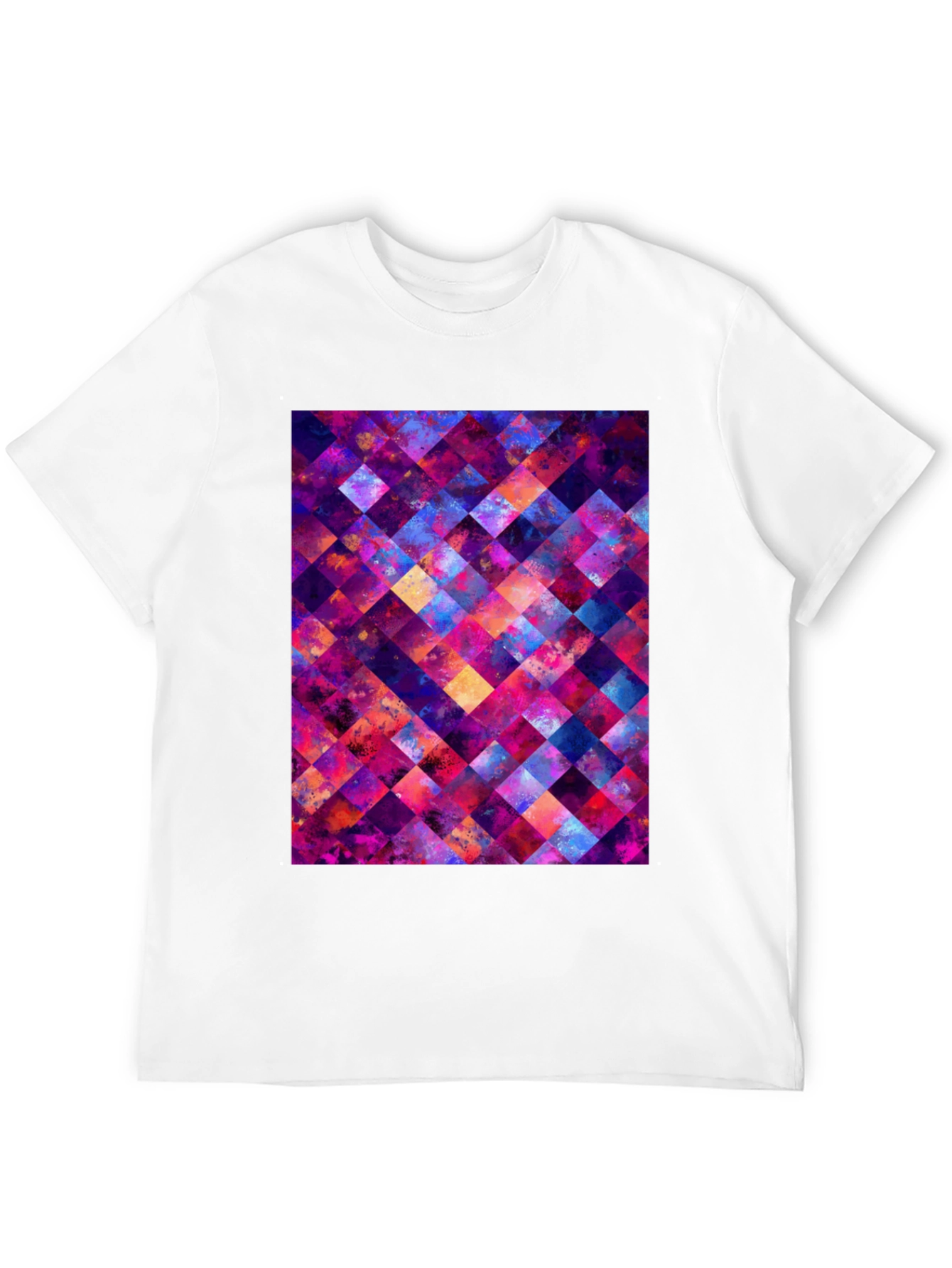 Abstract Geometric Squares Graphic T-Shirt