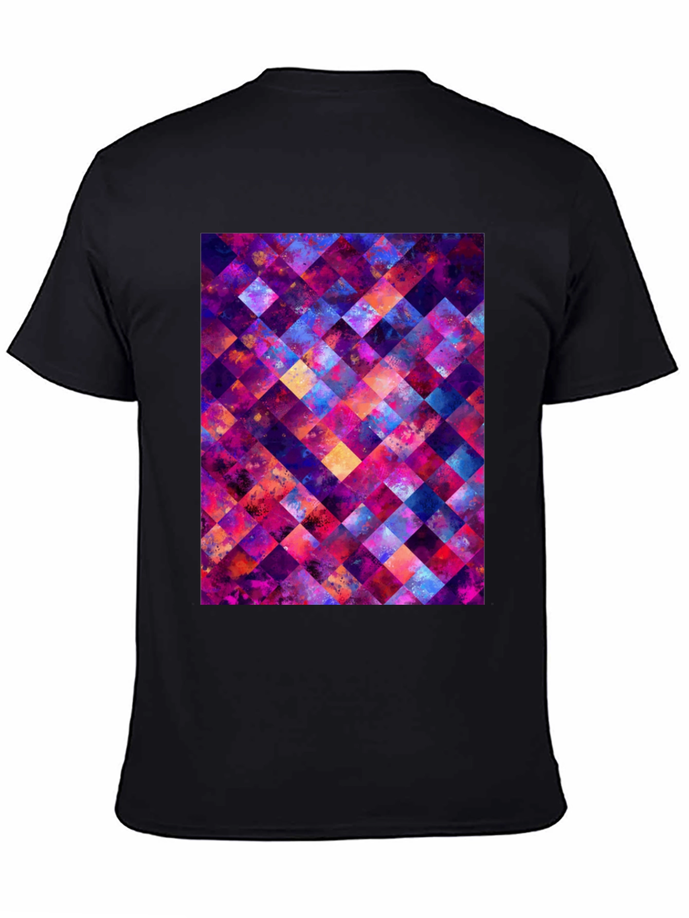 Abstract Geometric Squares Graphic T-Shirt
