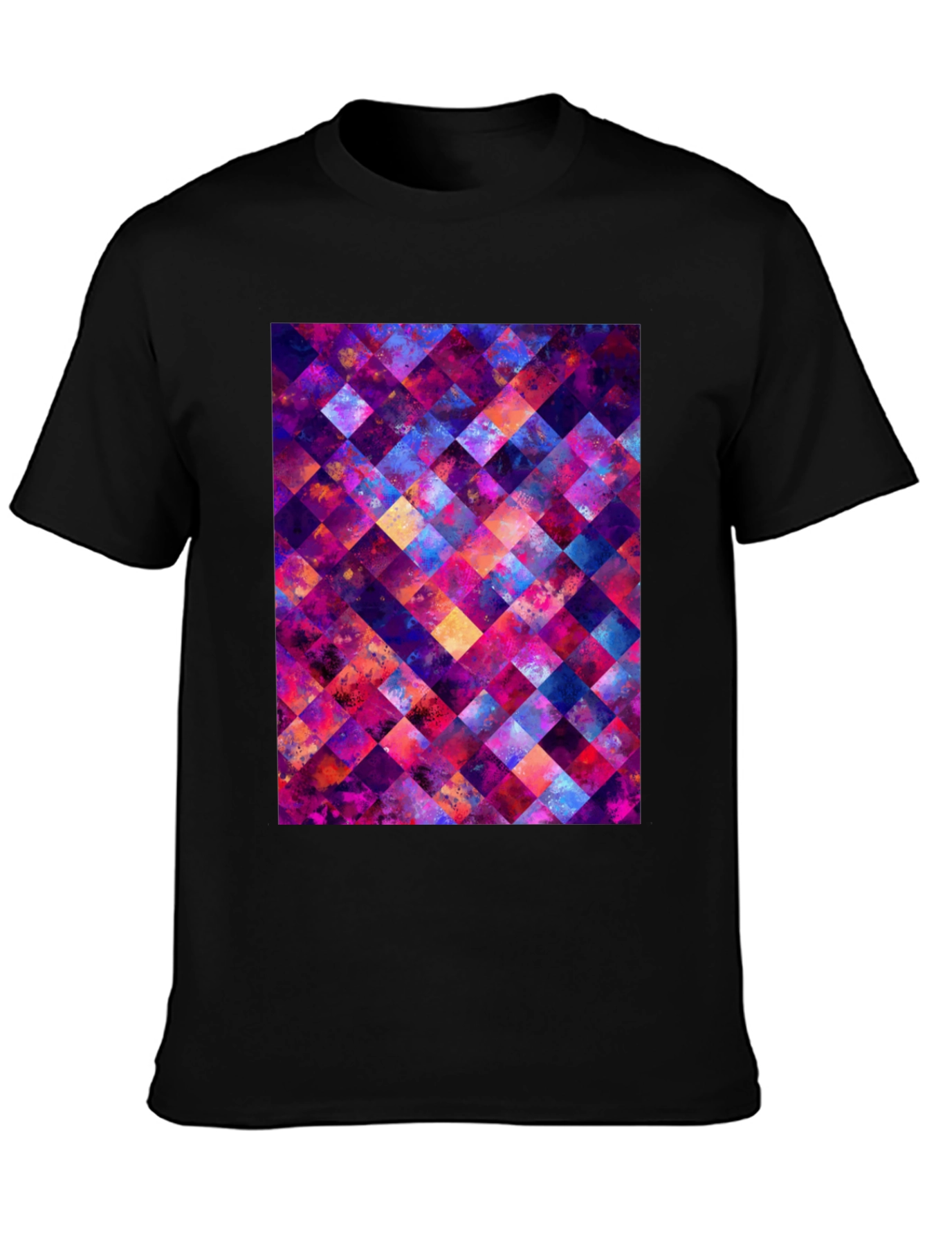 Abstract Geometric Squares Graphic T-Shirt