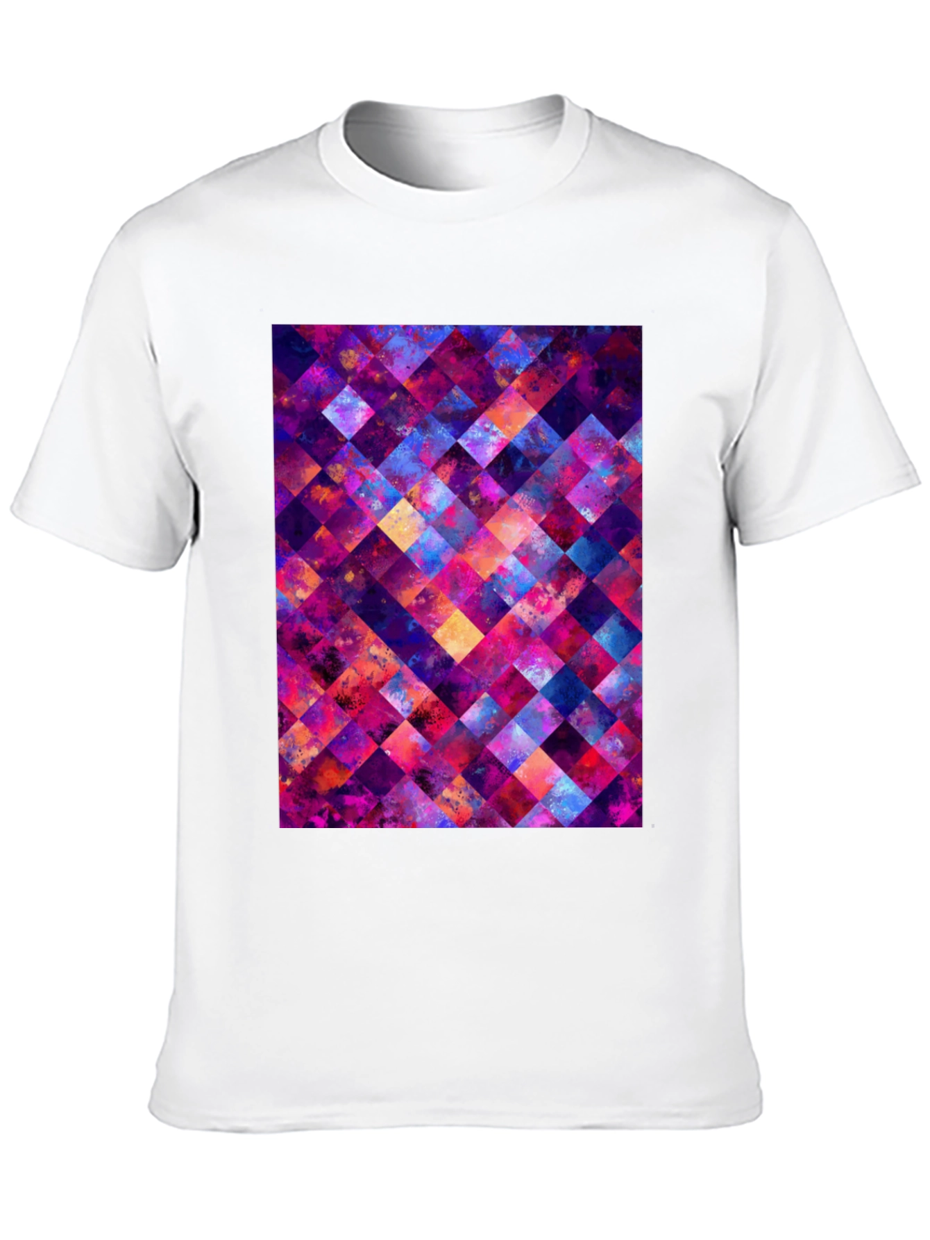 Abstract Geometric Squares Graphic T-Shirt
