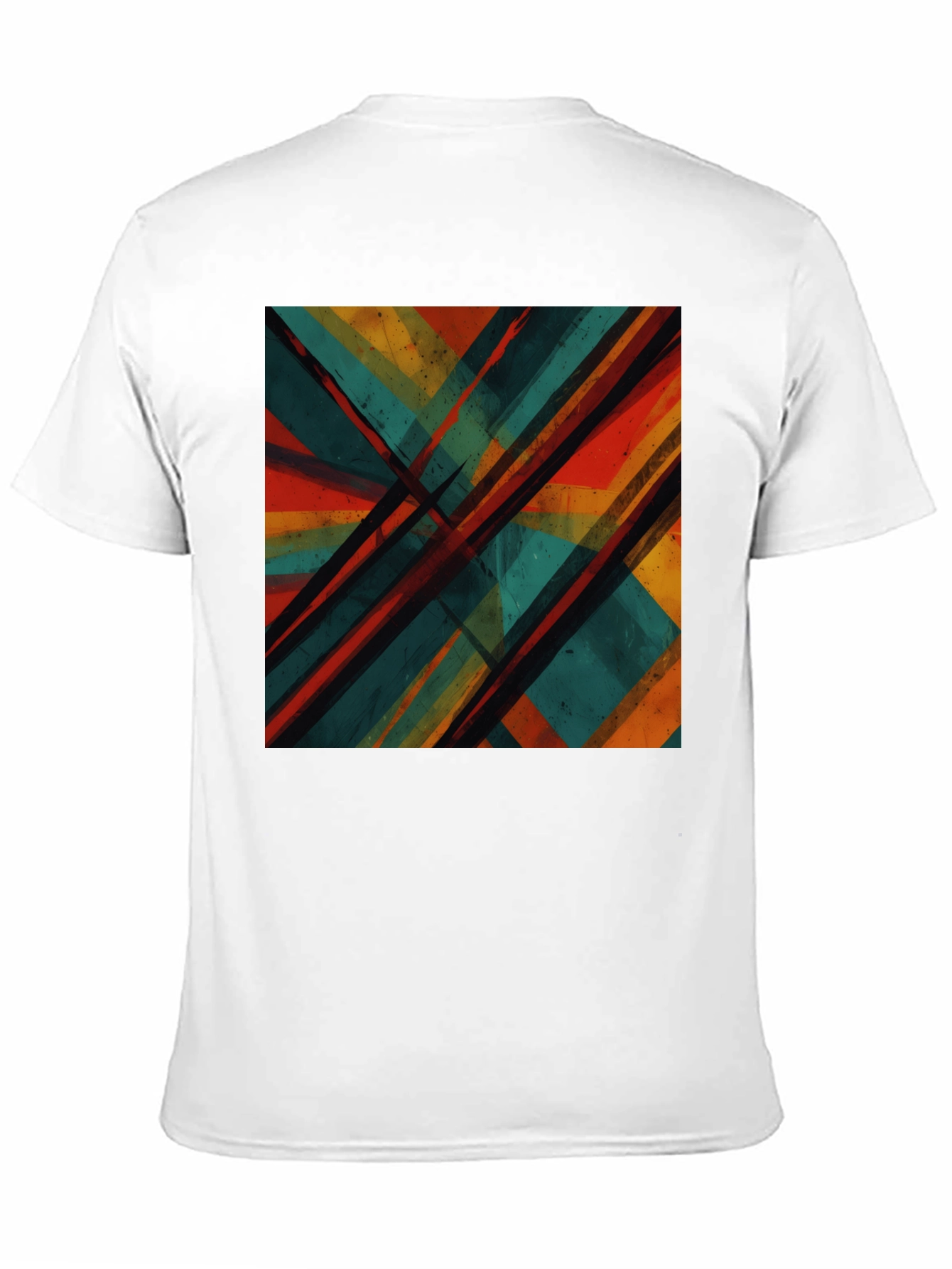 Abstract Geometric Black T-Shirt