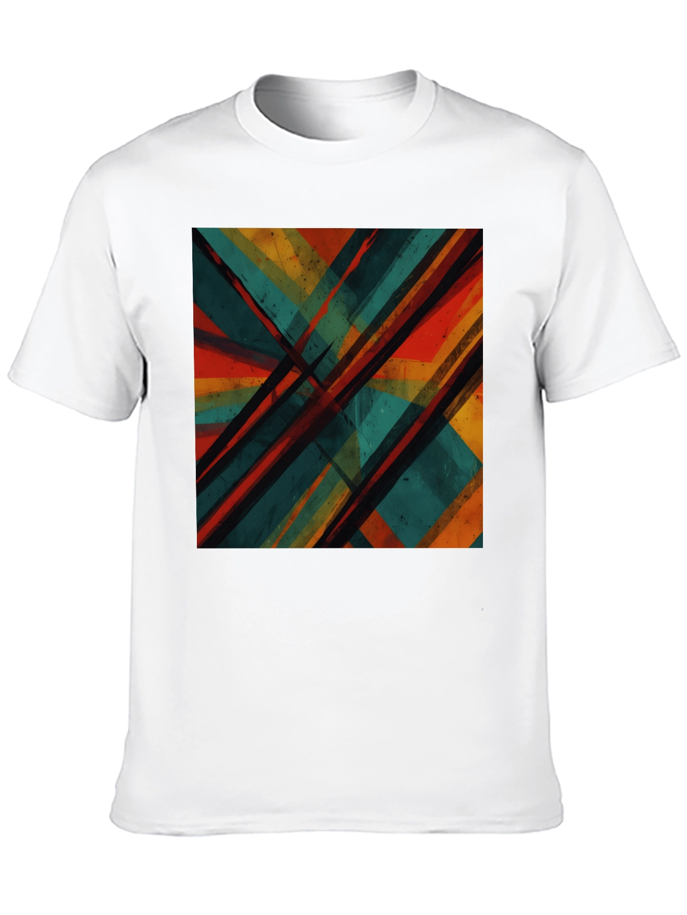 Abstract Geometric Black T-Shirt