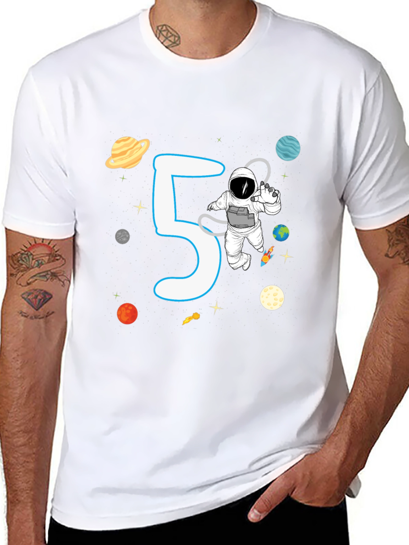 5th Birthday Astronaut T-Shirt