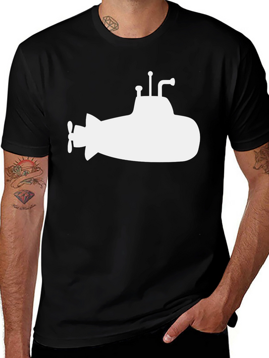 Submarine Graphic Tee - Classic Black Cotton T-Shirt