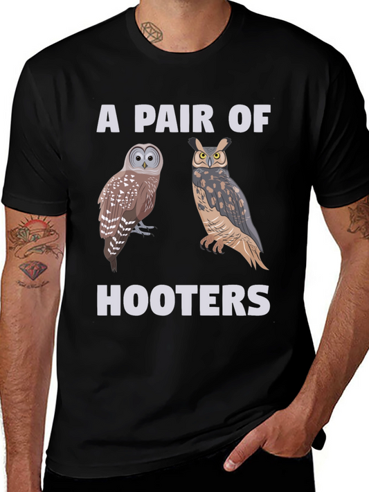 A Pair of Hooters Owls Graphic T-Shirt