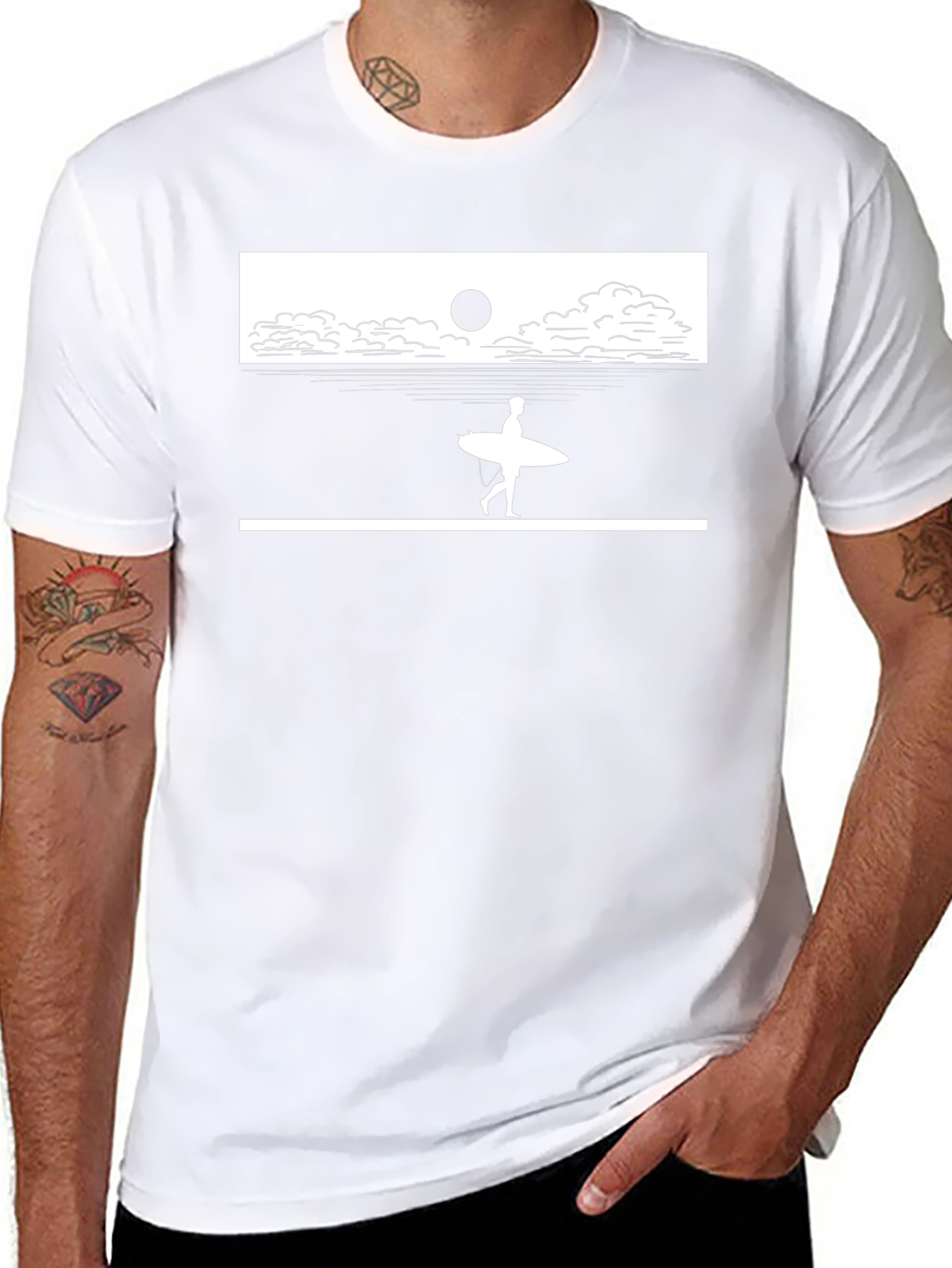 Surf Silhouette Tee - Beach Vibes