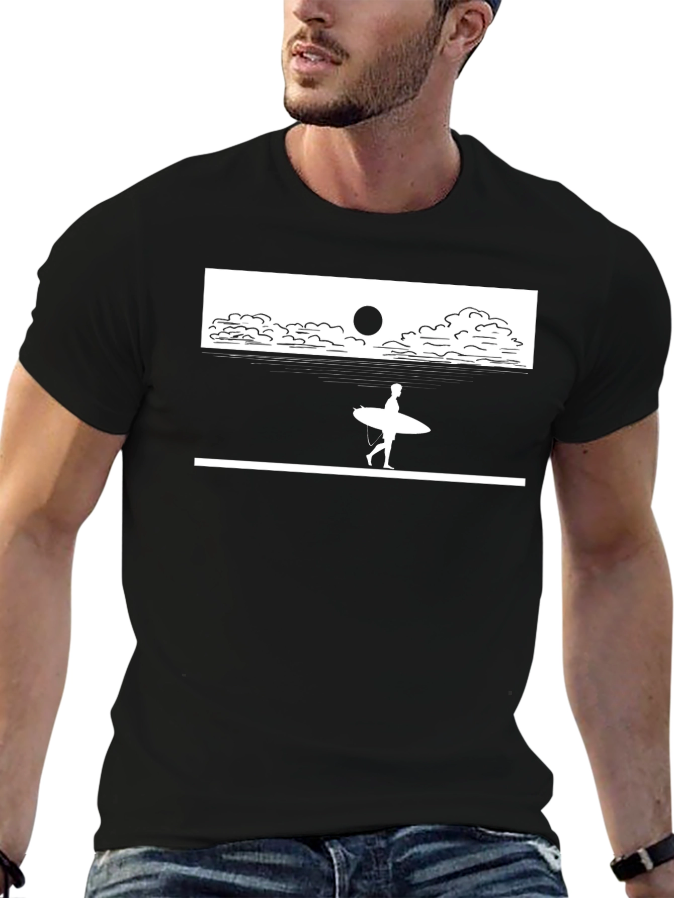 Surf Silhouette Tee - Beach Vibes