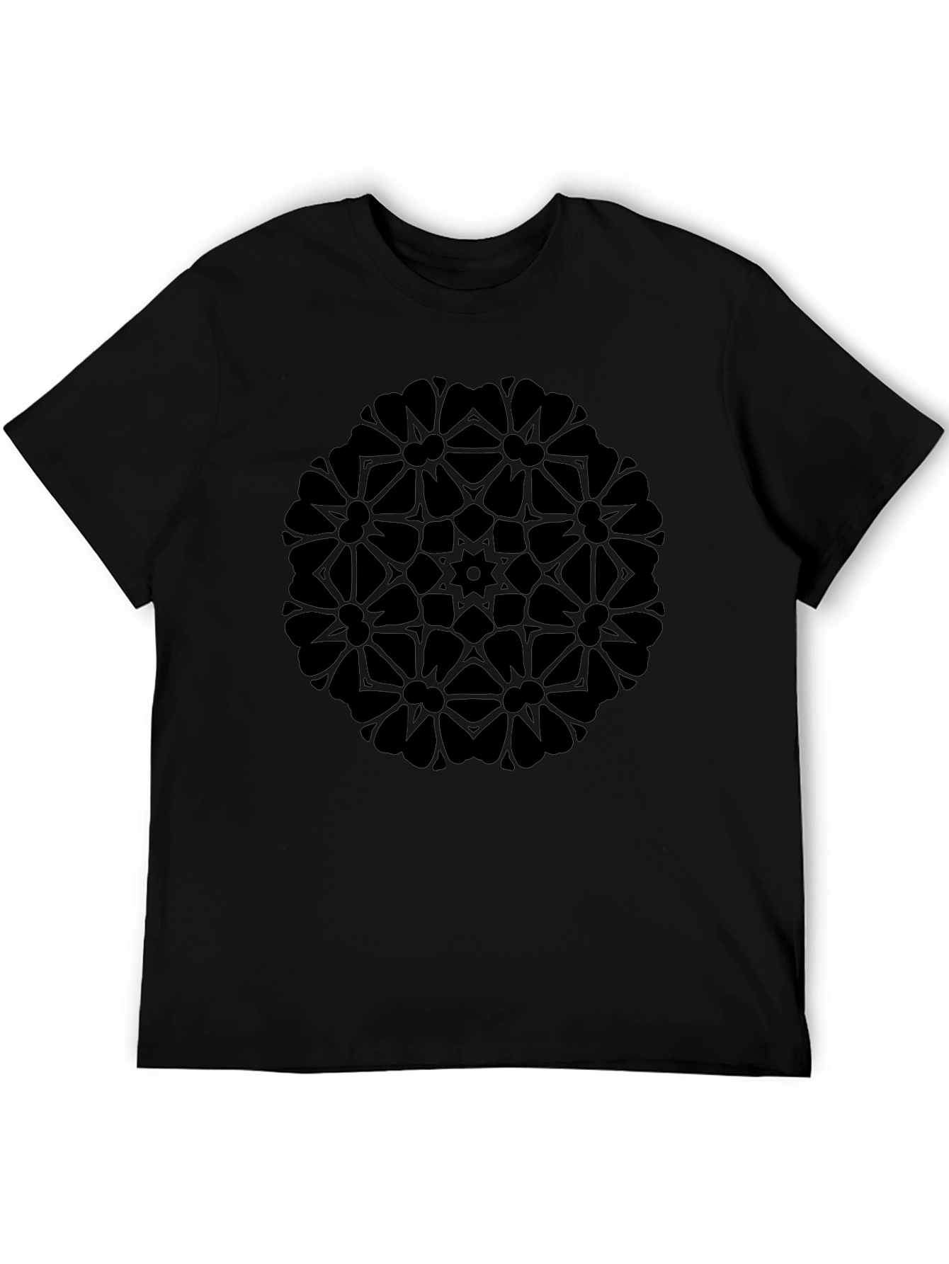 Abstract Mandala Black T-Shirt - Modern Graphic Tee