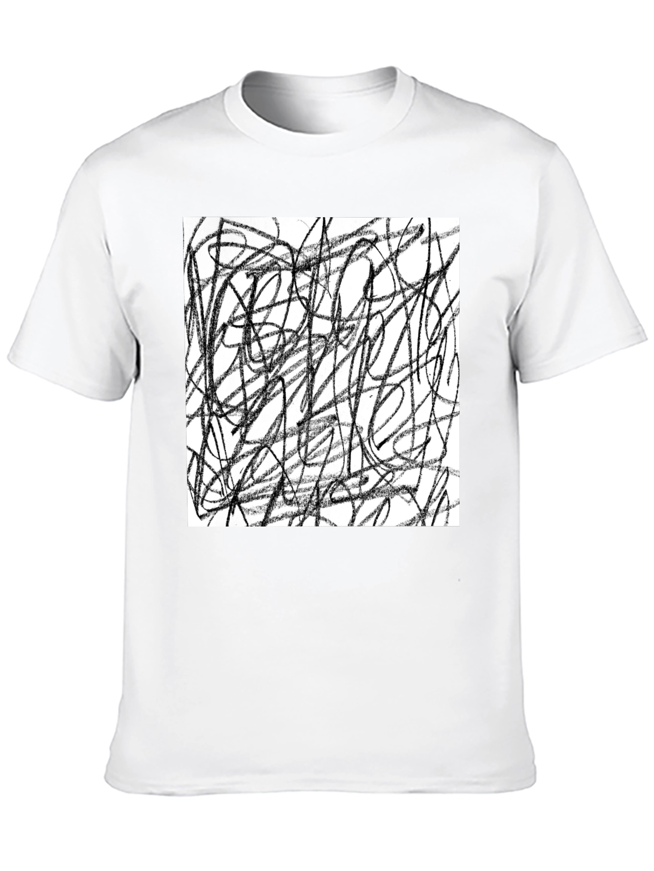 Abstract Lines Graphic Black Tee