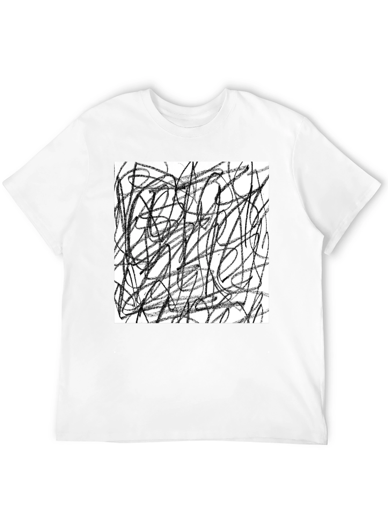 Abstract Lines Graphic Black Tee