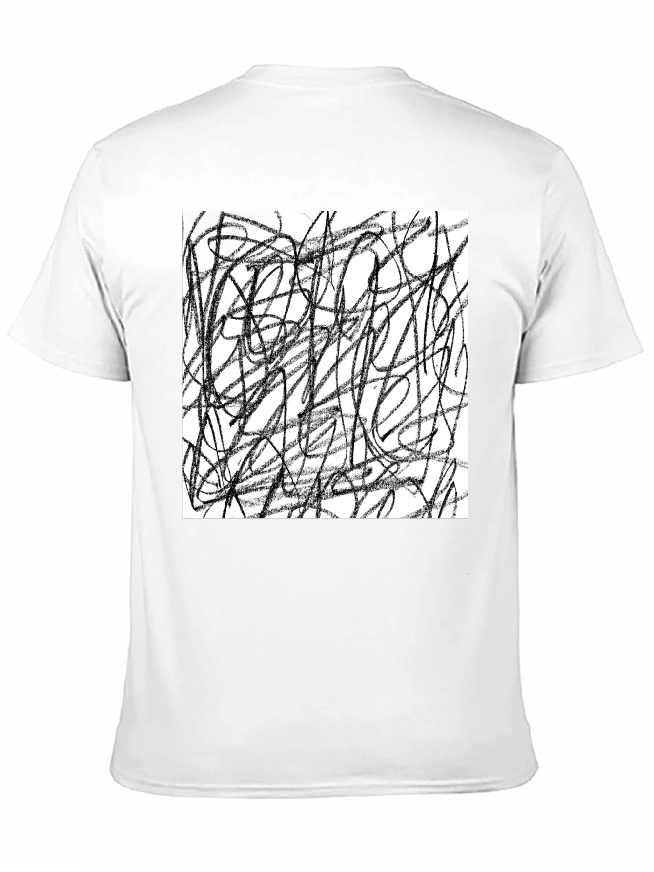 Abstract Lines Graphic Black Tee