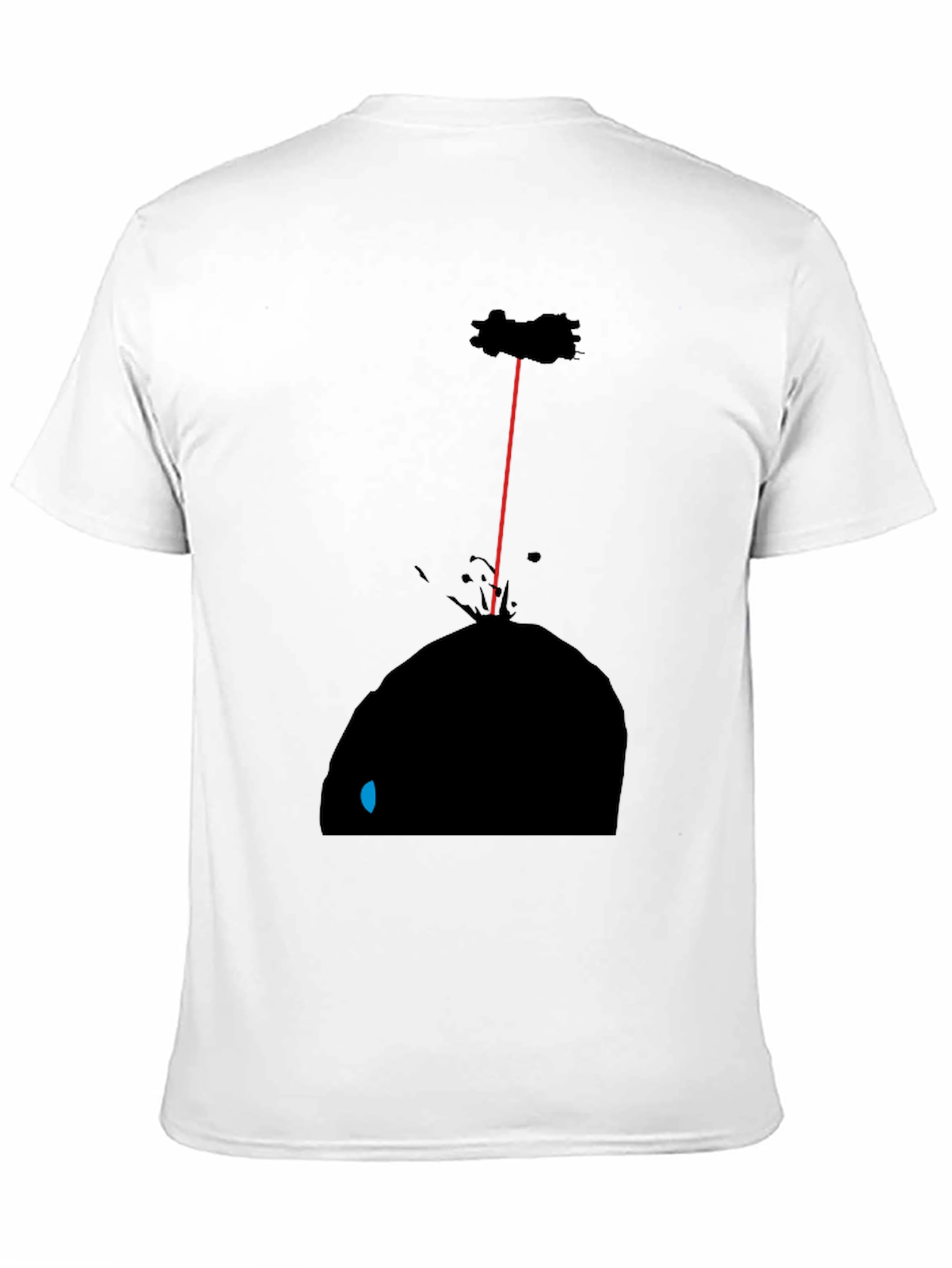 Abstract Black Graphic Tee - Artistic Laser Design