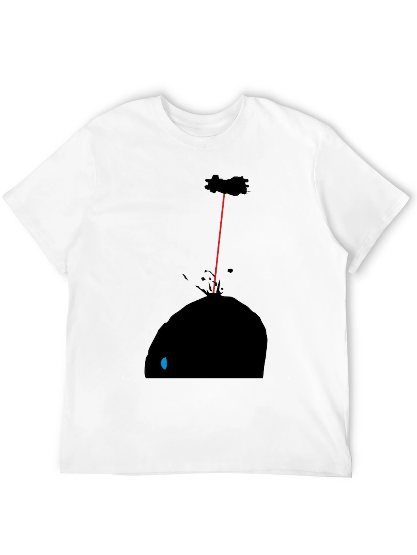 Abstract Black Graphic Tee - Artistic Laser Design