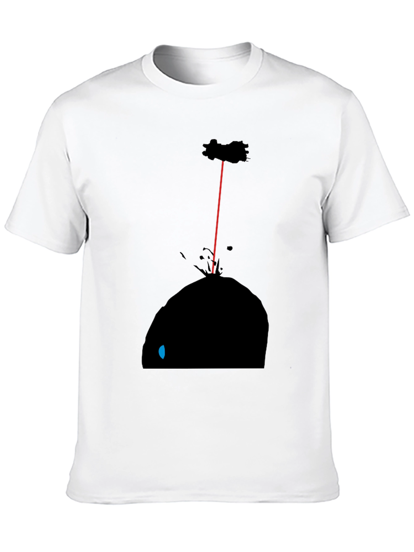 Abstract Black Graphic Tee - Artistic Laser Design