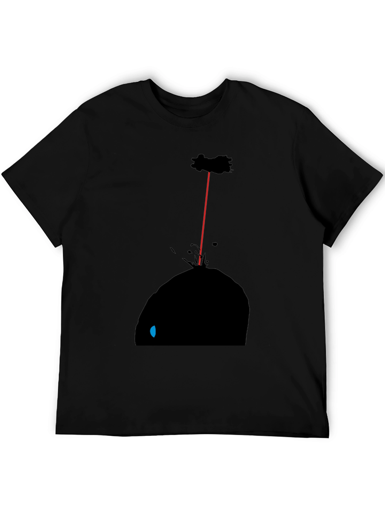 Abstract Black Graphic Tee - Artistic Laser Design