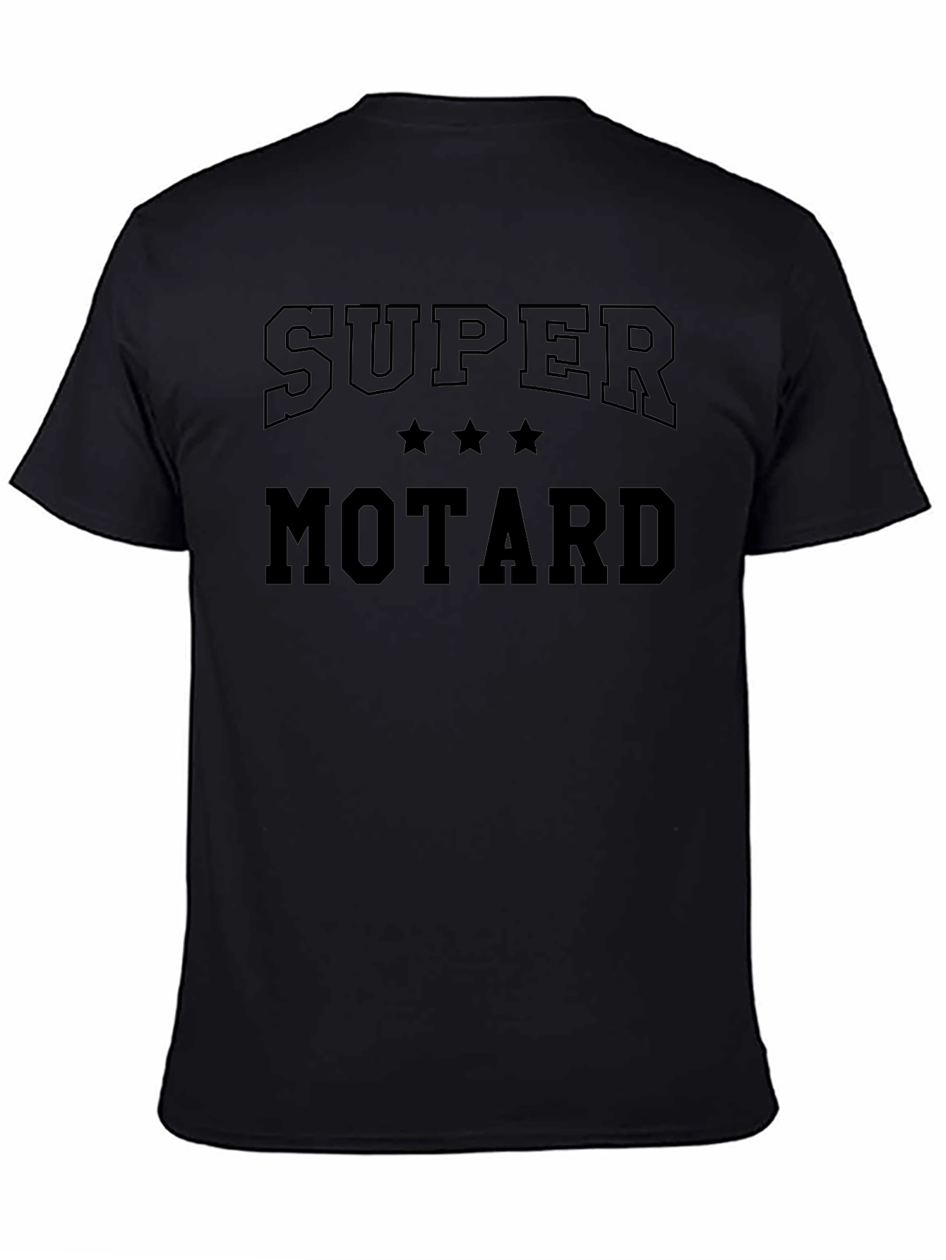 Super Motard Graphic Tee - Black Cotton T-Shirt