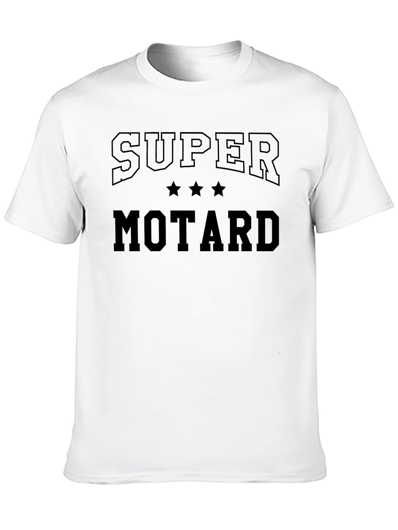 Super Motard Graphic Tee - Black Cotton T-Shirt