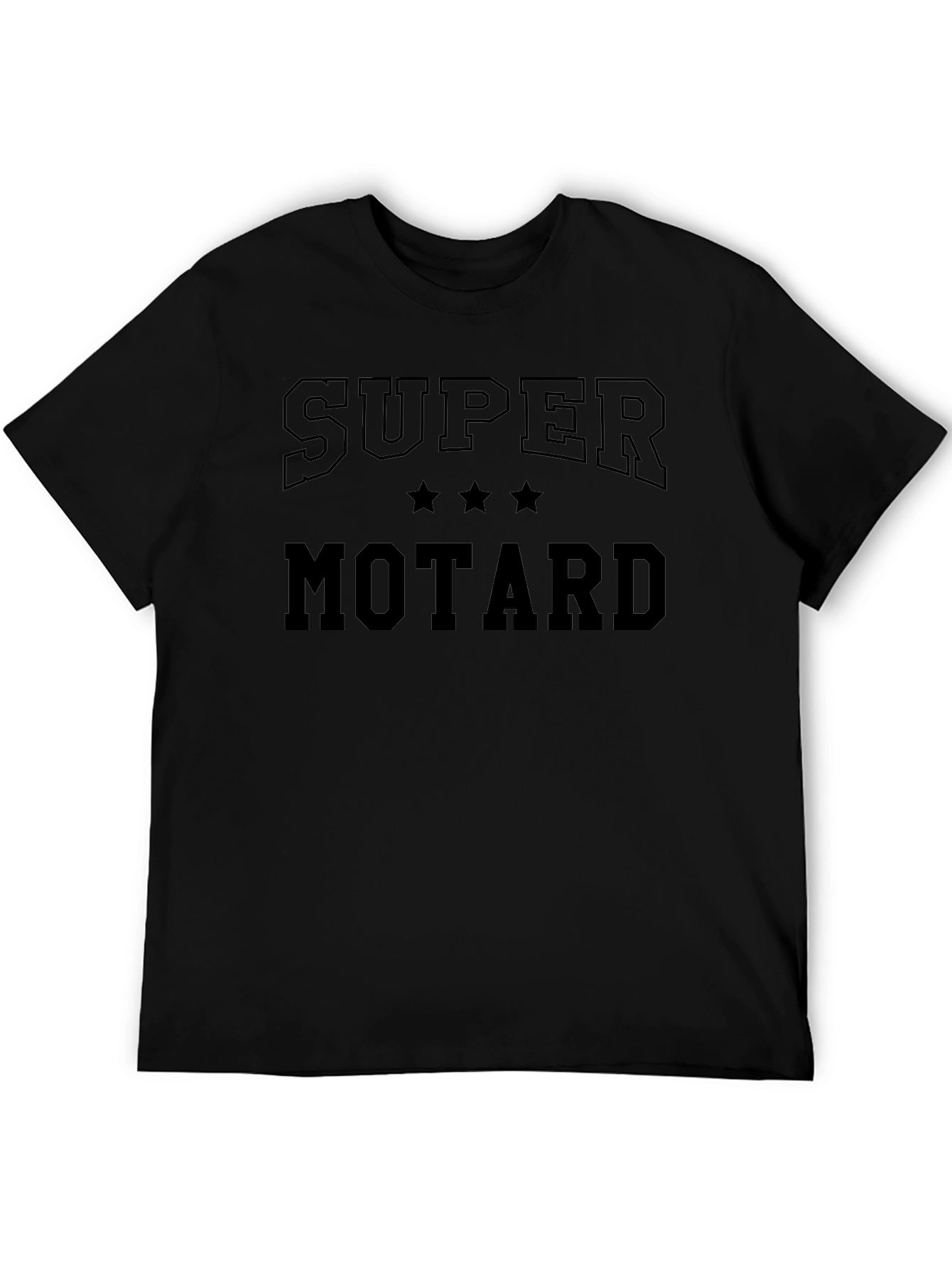 Super Motard Graphic Tee - Black Cotton T-Shirt
