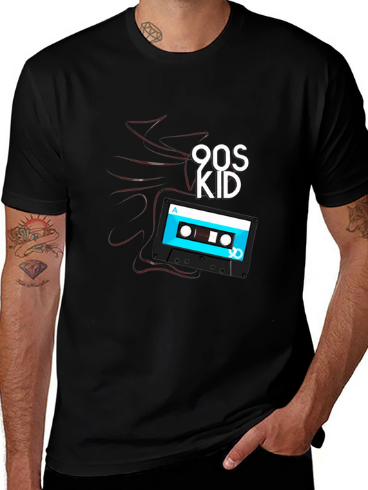 90s Kid Cassette Tape Graphic T-Shirt