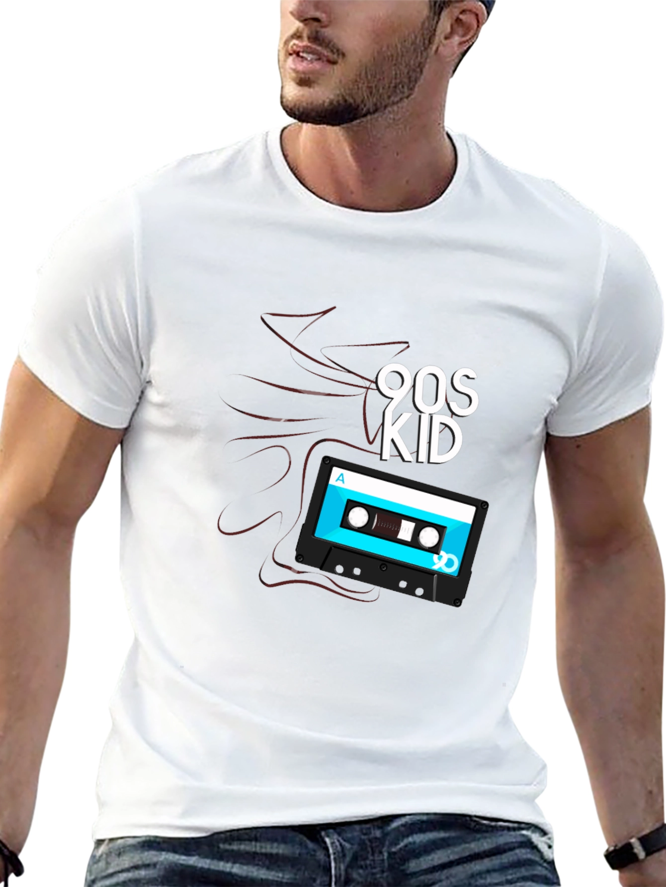 90s Kid Cassette Tape Graphic T-Shirt