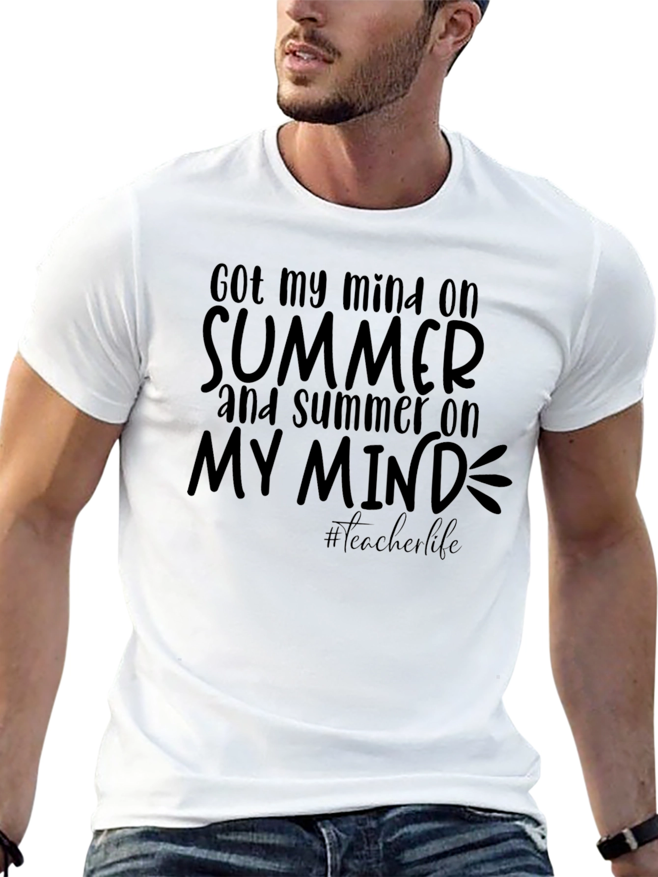 Summer Mind Black Tee