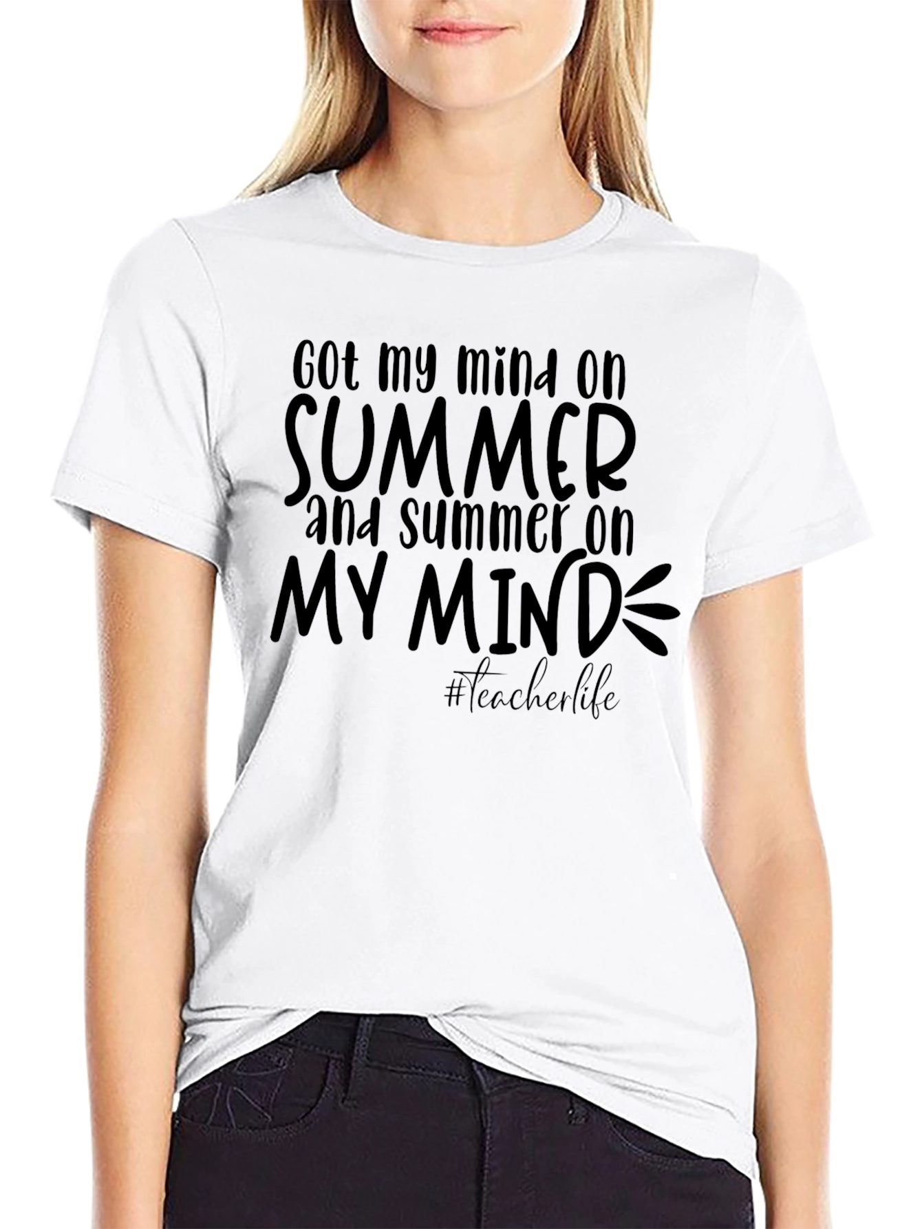 Summer Mind Black Tee