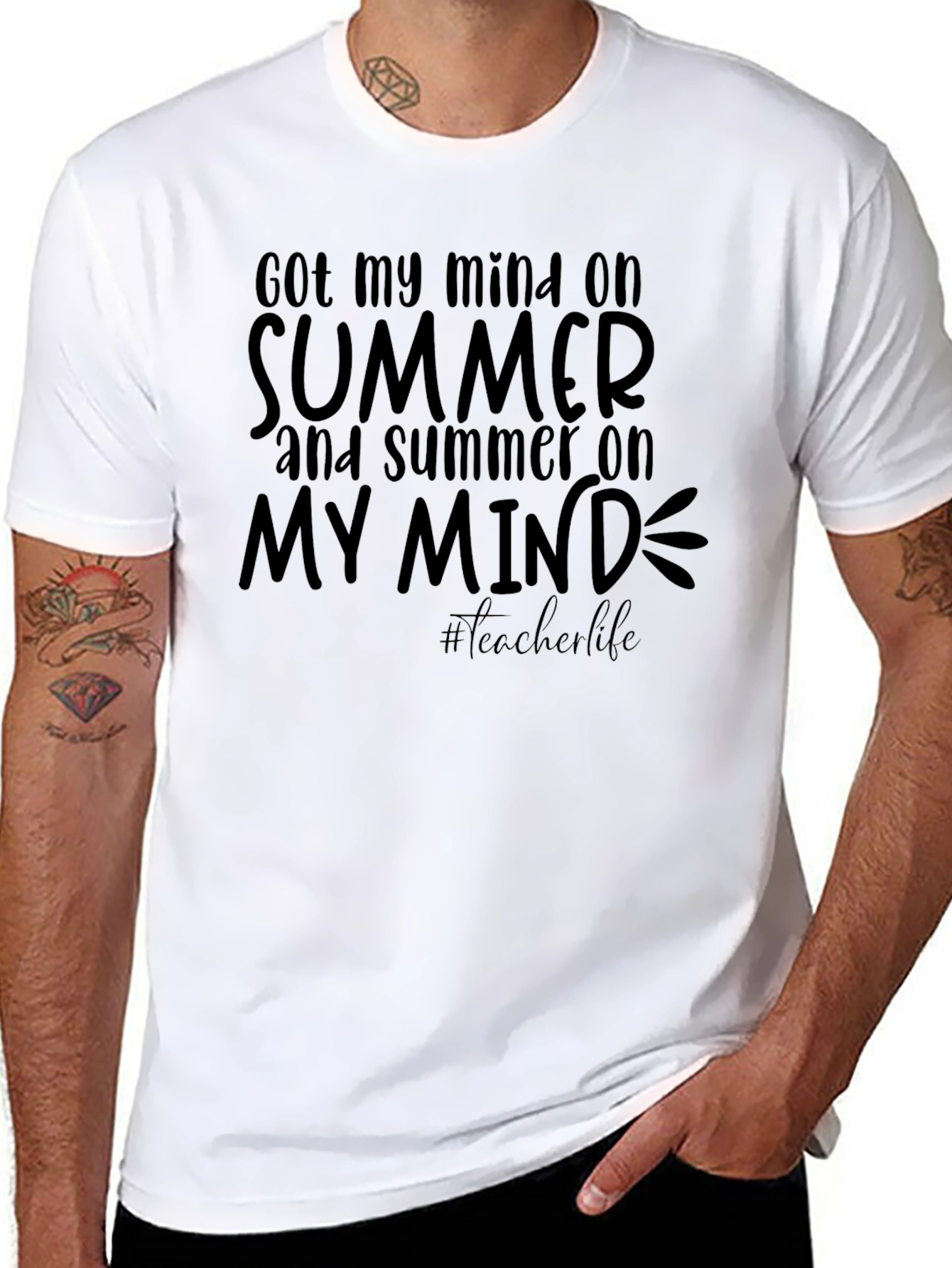 Summer Mind Black Tee