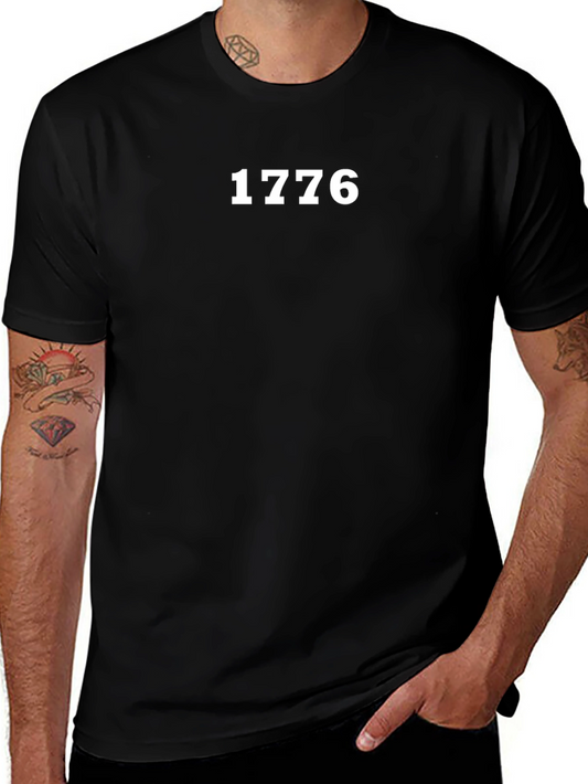 1776 Graphic Tee - Black Patriotic T-Shirt