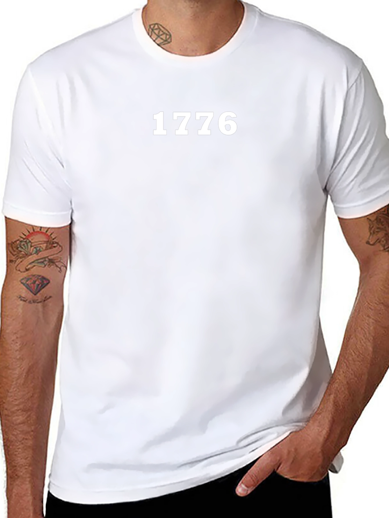 1776 Graphic Tee - Black Patriotic T-Shirt