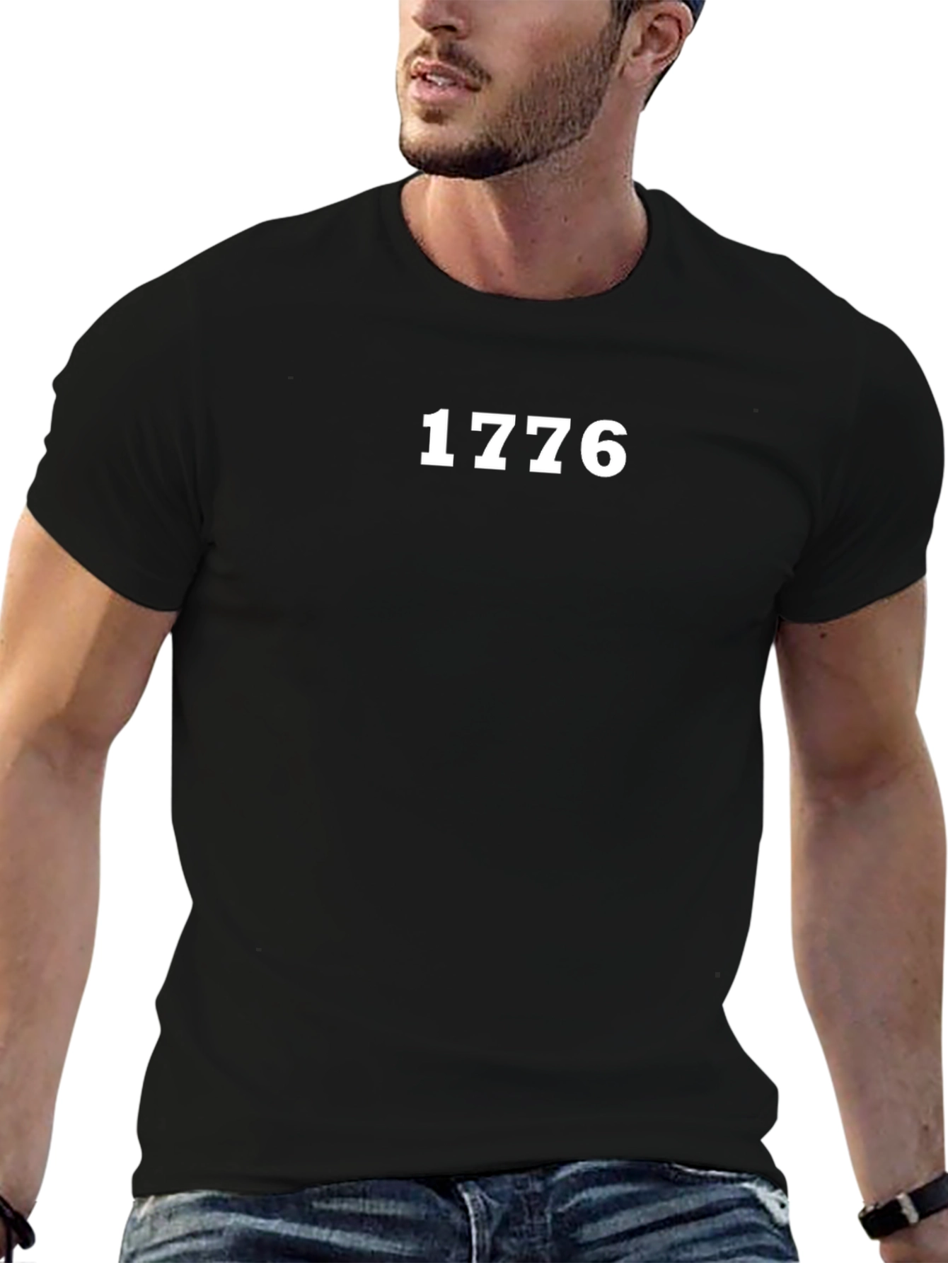 1776 Graphic Tee - Black Patriotic T-Shirt