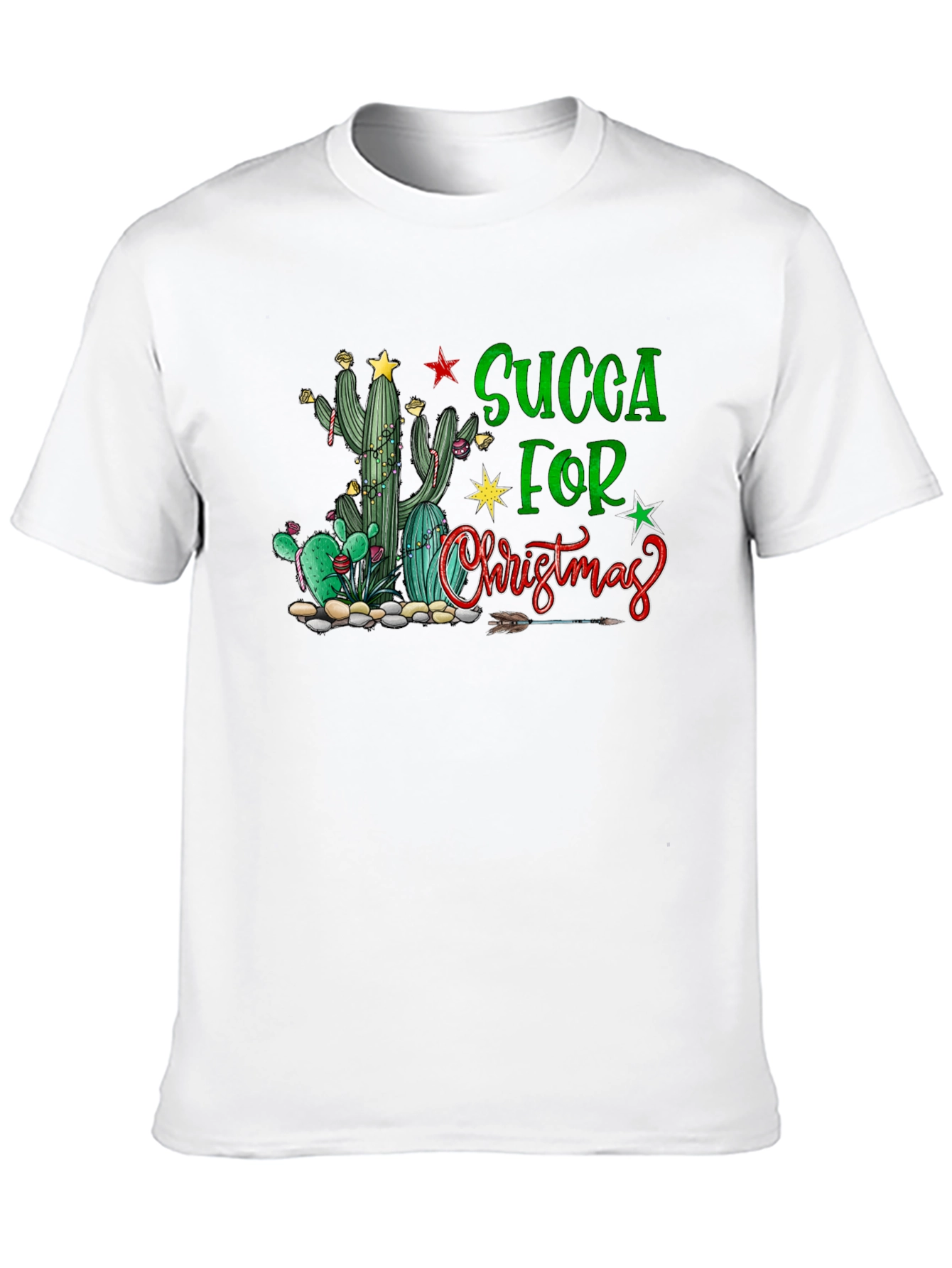 Succa For Christmas T-Shirt - Cactus Holiday Tee
