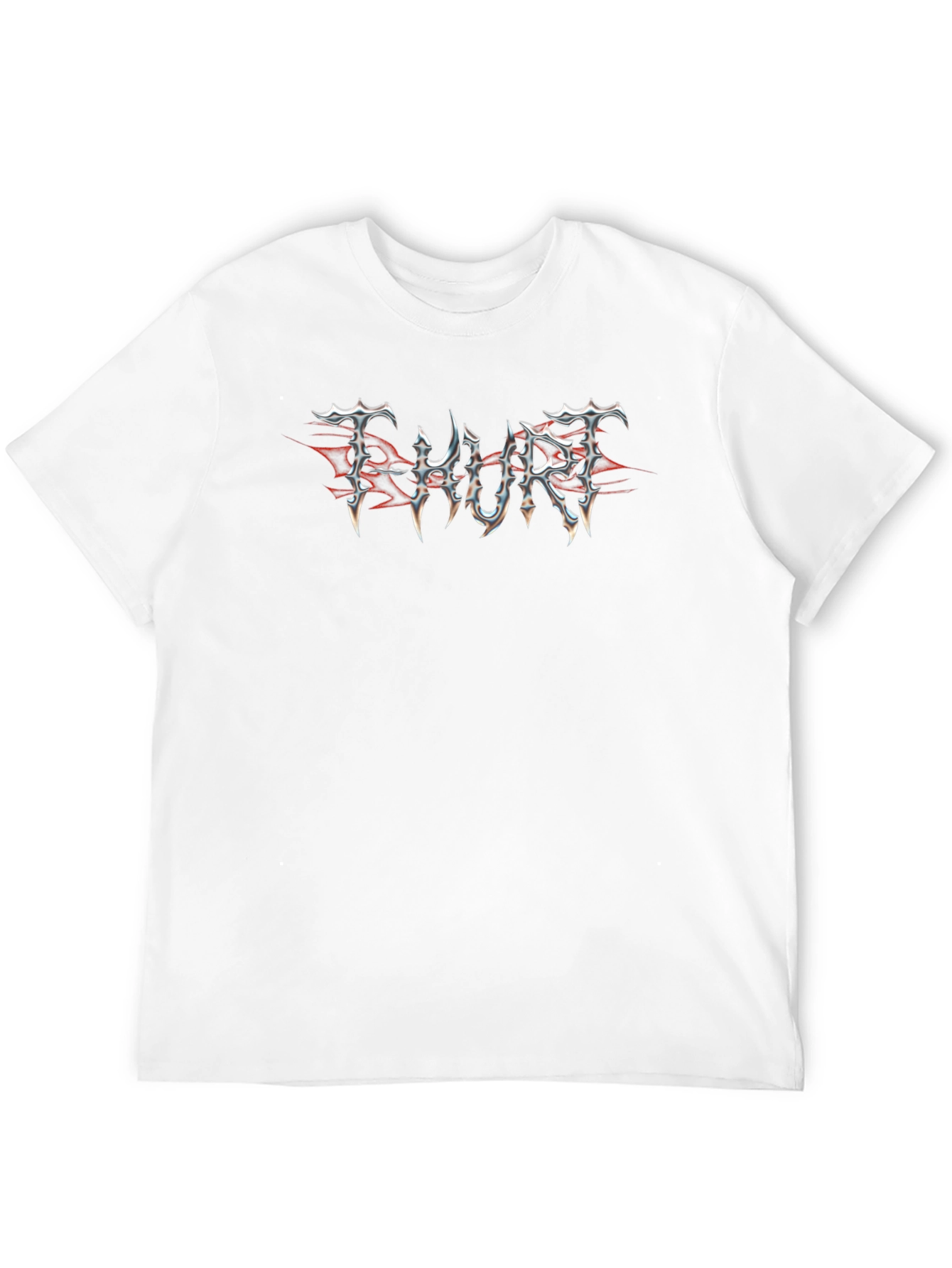 T-Hurt Black T-Shirt Metal Logo