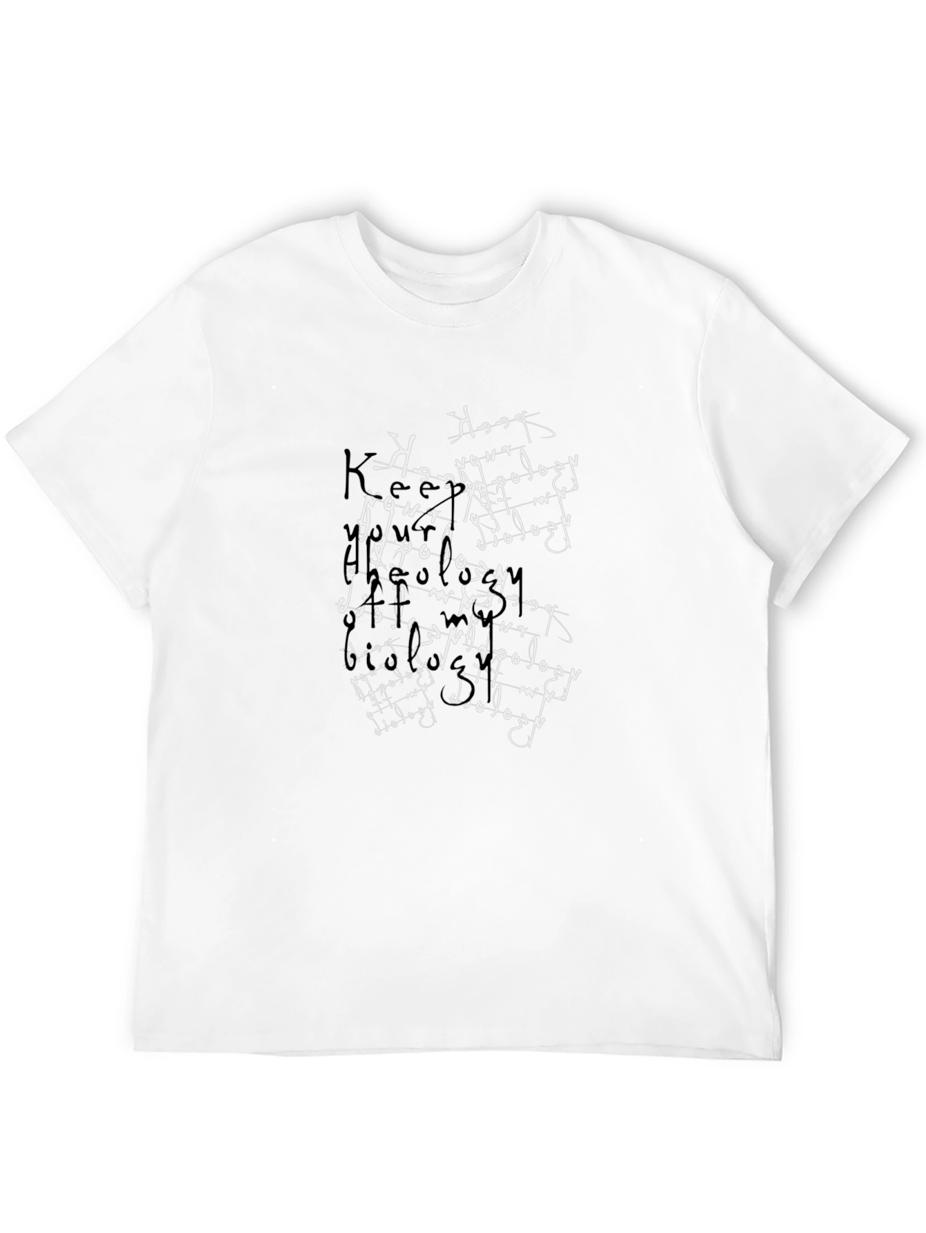 Abstract Script Black Tee