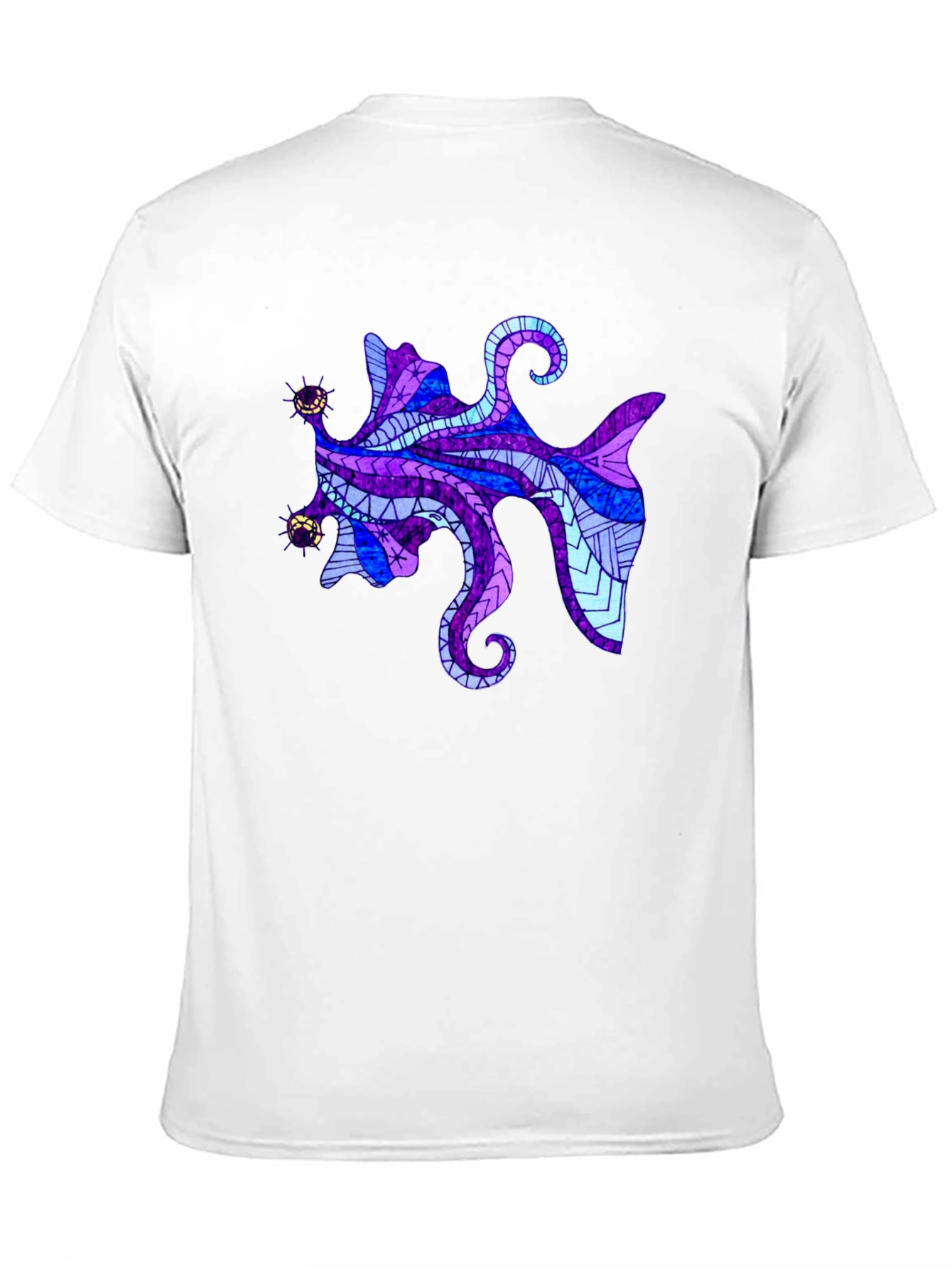 Abstract Octopus Graphic Tee - Mens Black T-Shirt
