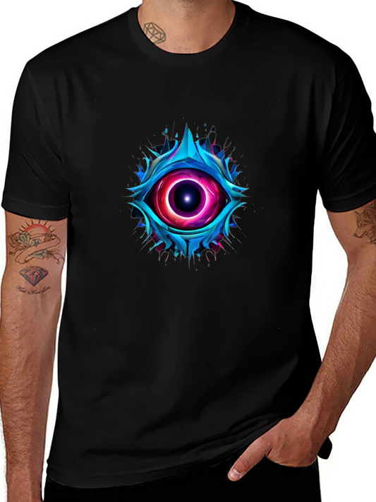 Abstract Eye Graphic T-Shirt - Mens Black Tee