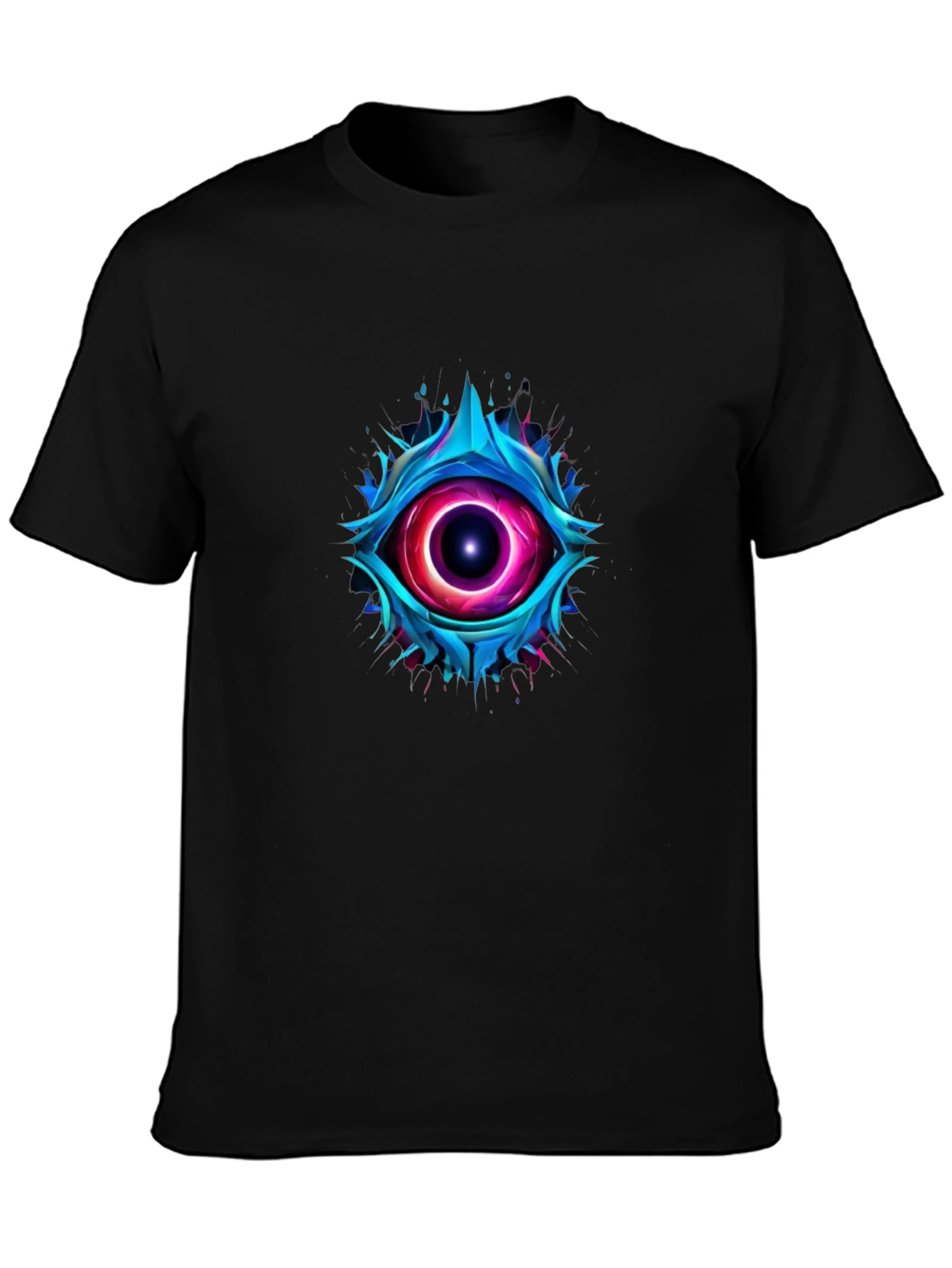 Abstract Eye Graphic T-Shirt - Mens Black Tee
