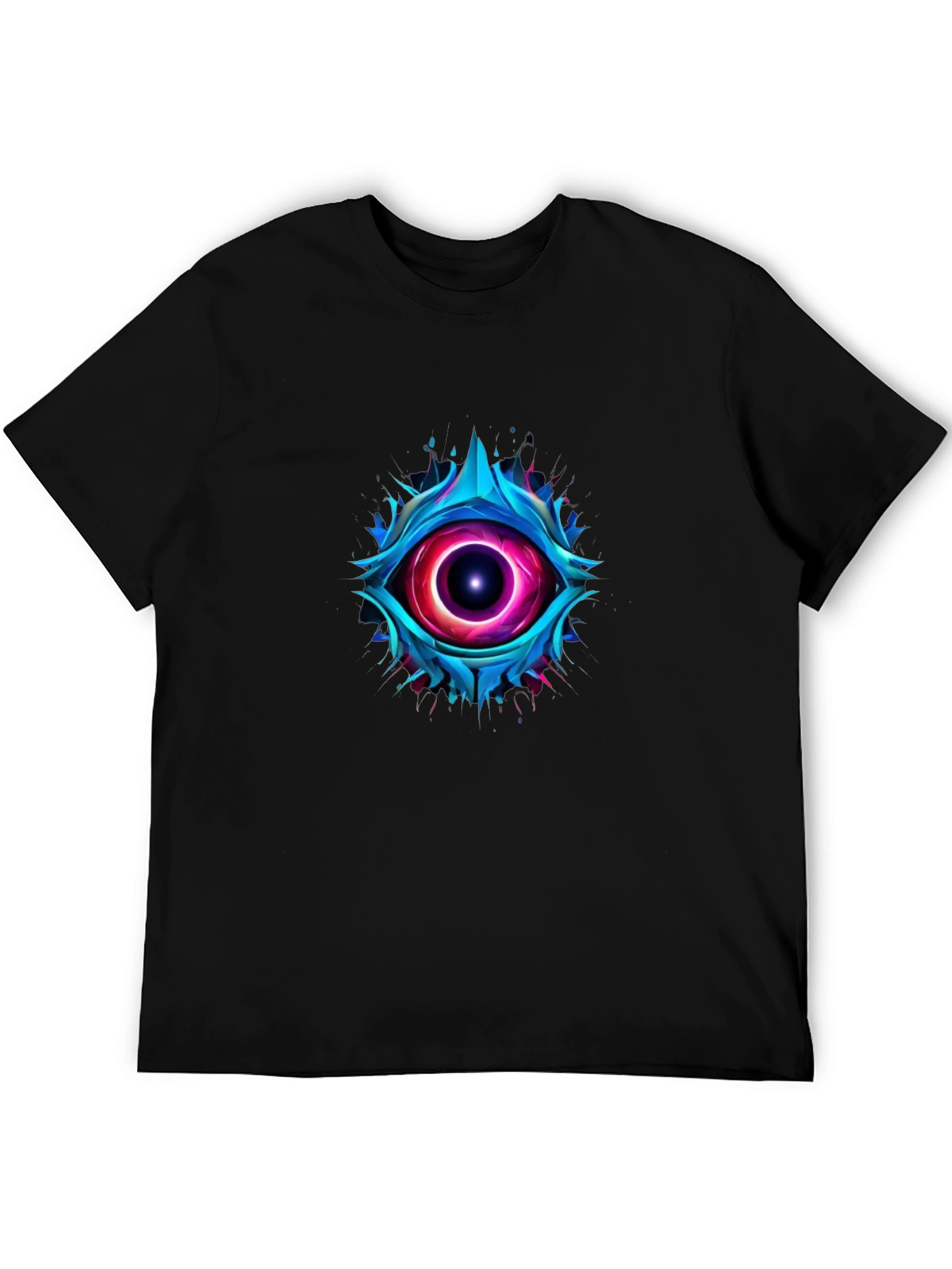 Abstract Eye Graphic T-Shirt - Mens Black Tee