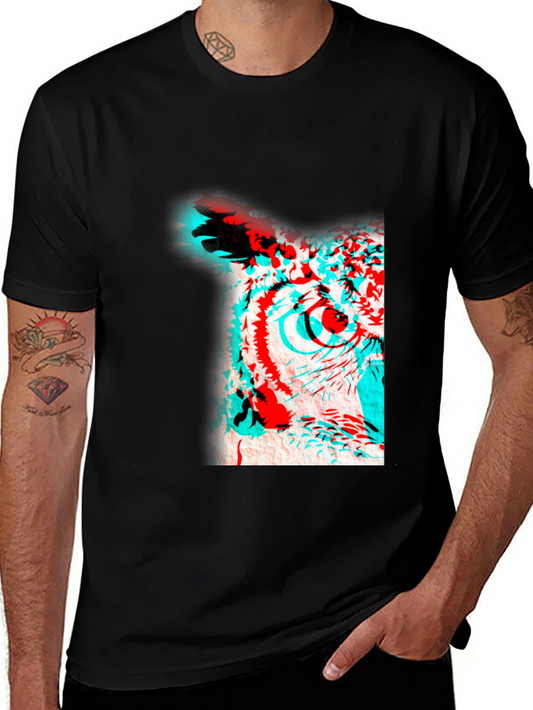 3D Owl Graphic Print Tee