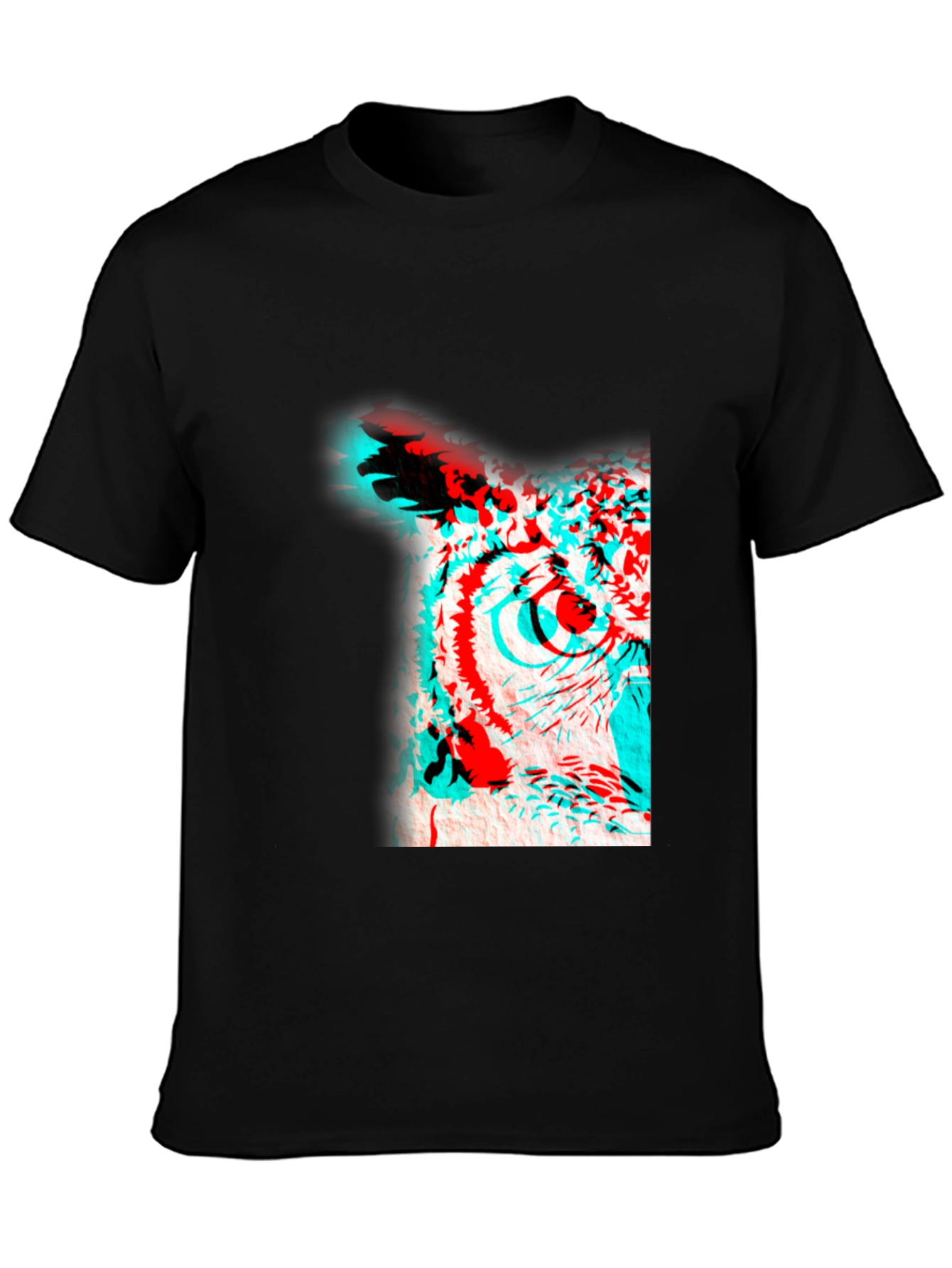 3D Owl Graphic Print Tee