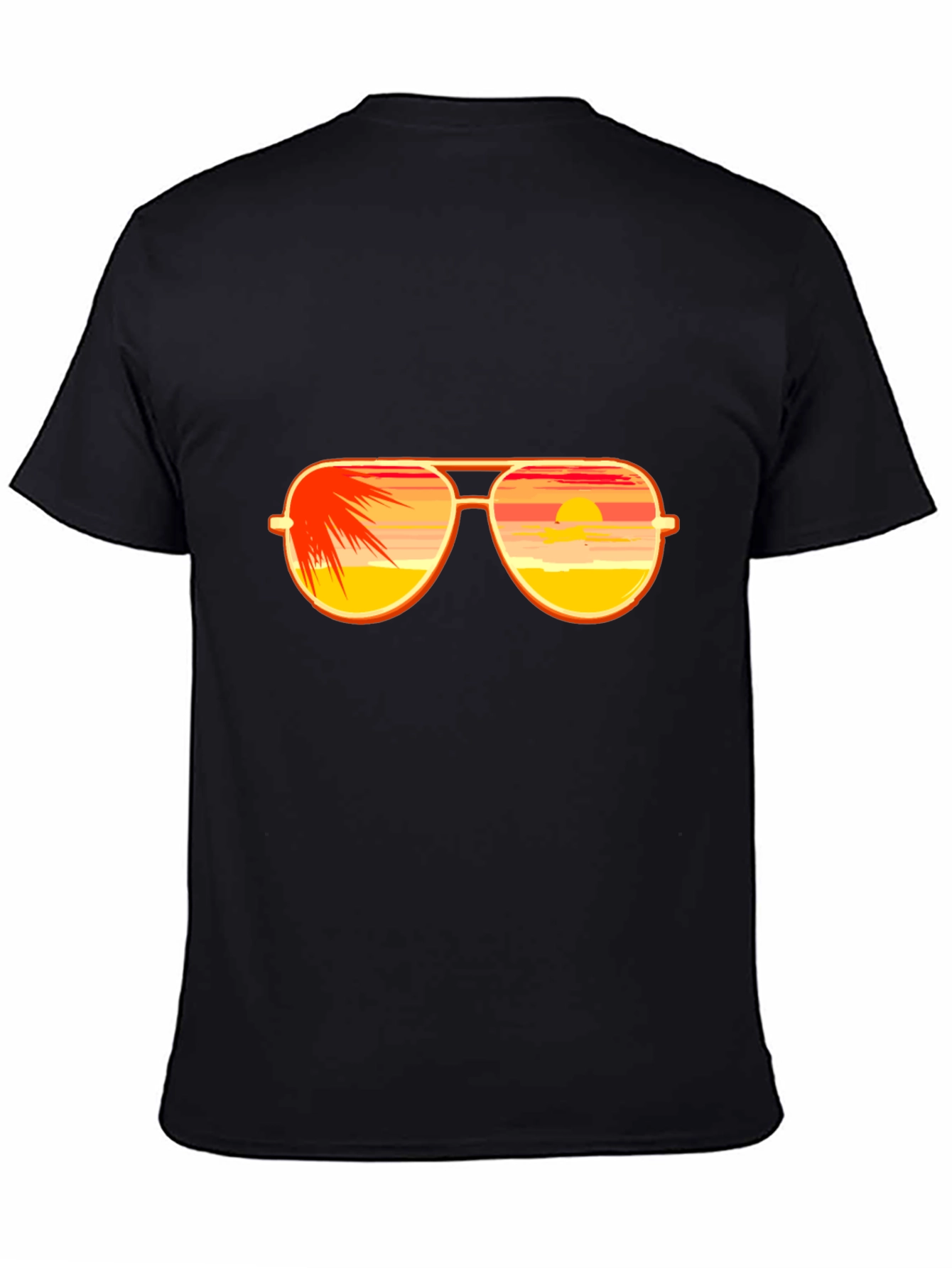 Sunset Sunglasses Graphic T-Shirt - Black Cotton Tee