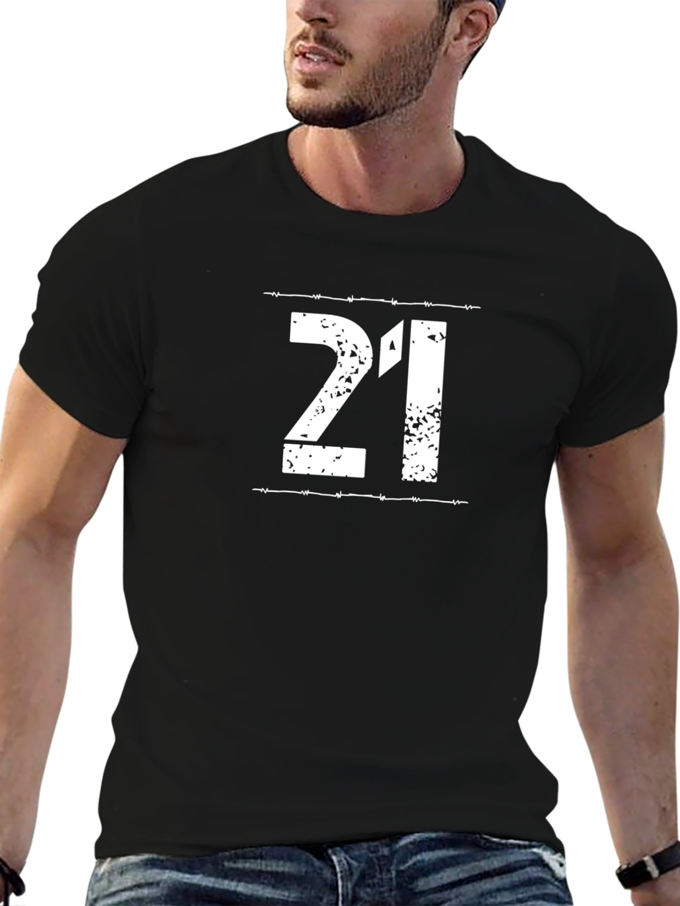 21st Birthday Barbed Wire Graphic Tee