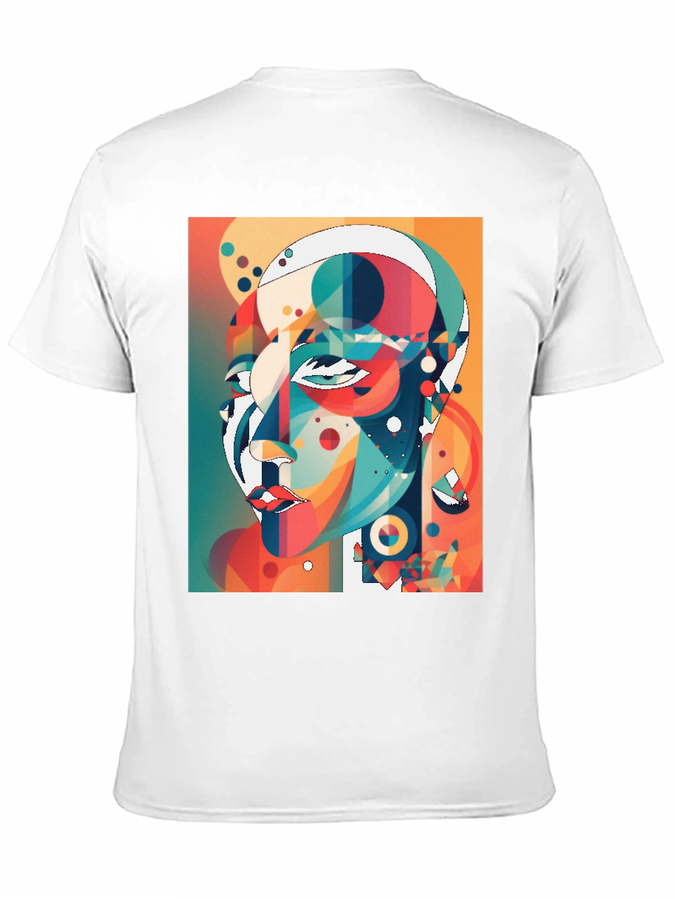 Abstract Geometric Face Graphic Tee