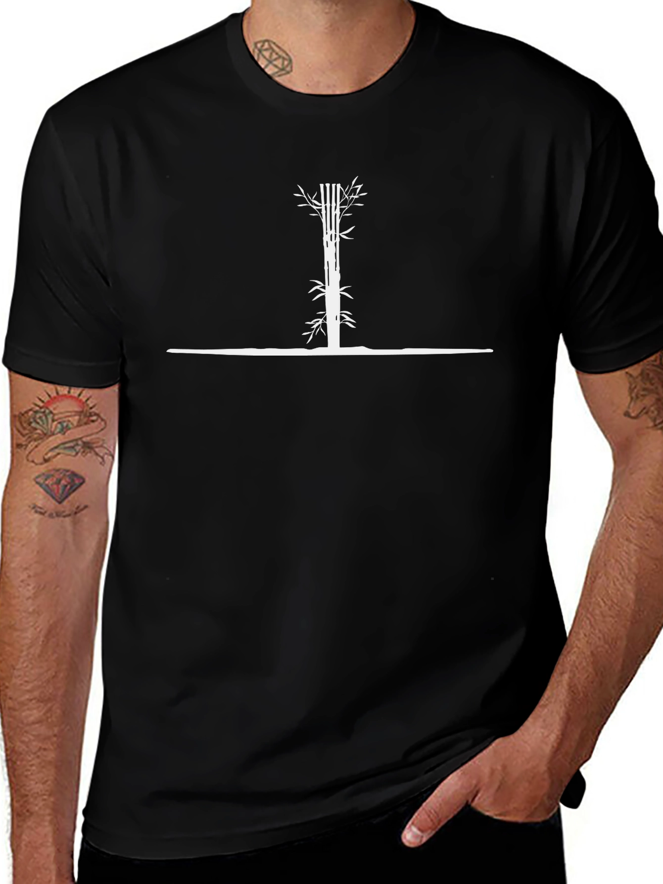 Abstract Bamboo Forest Graphic Tee