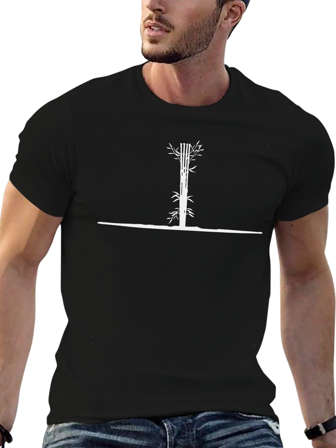 Abstract Bamboo Forest Graphic Tee