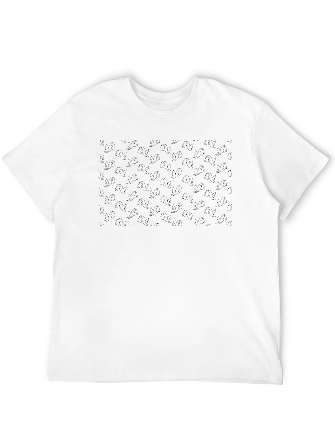 Stylish Black Graphic Tee - Subtle Pattern Design