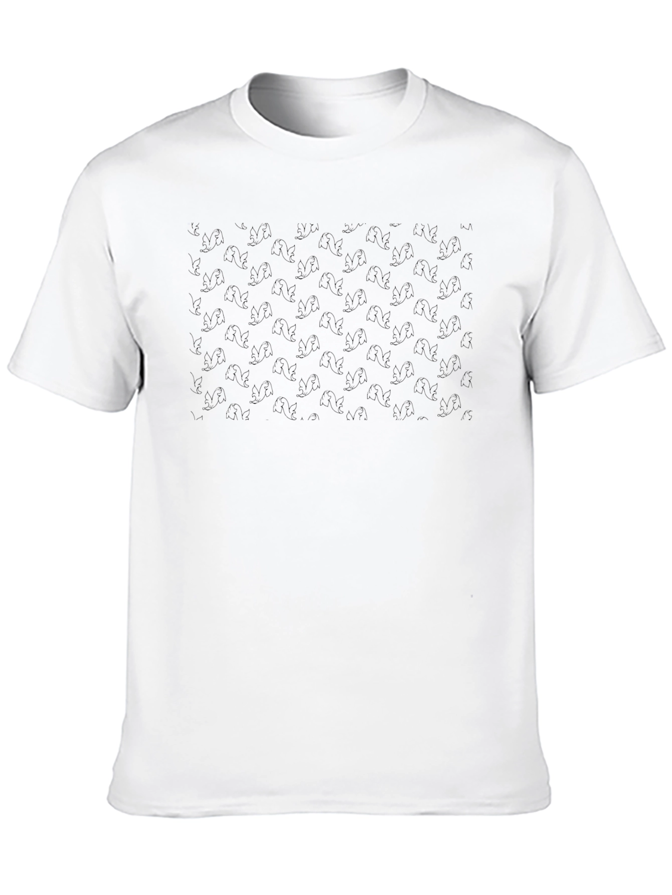 Stylish Black Graphic Tee - Subtle Pattern Design