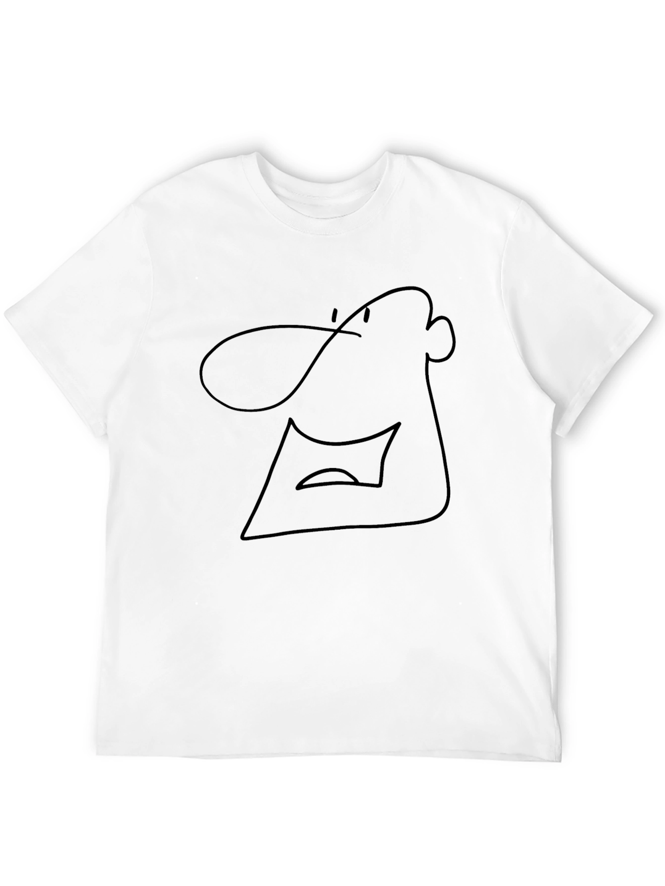 Abstract Line Art Graphic Black T-Shirt
