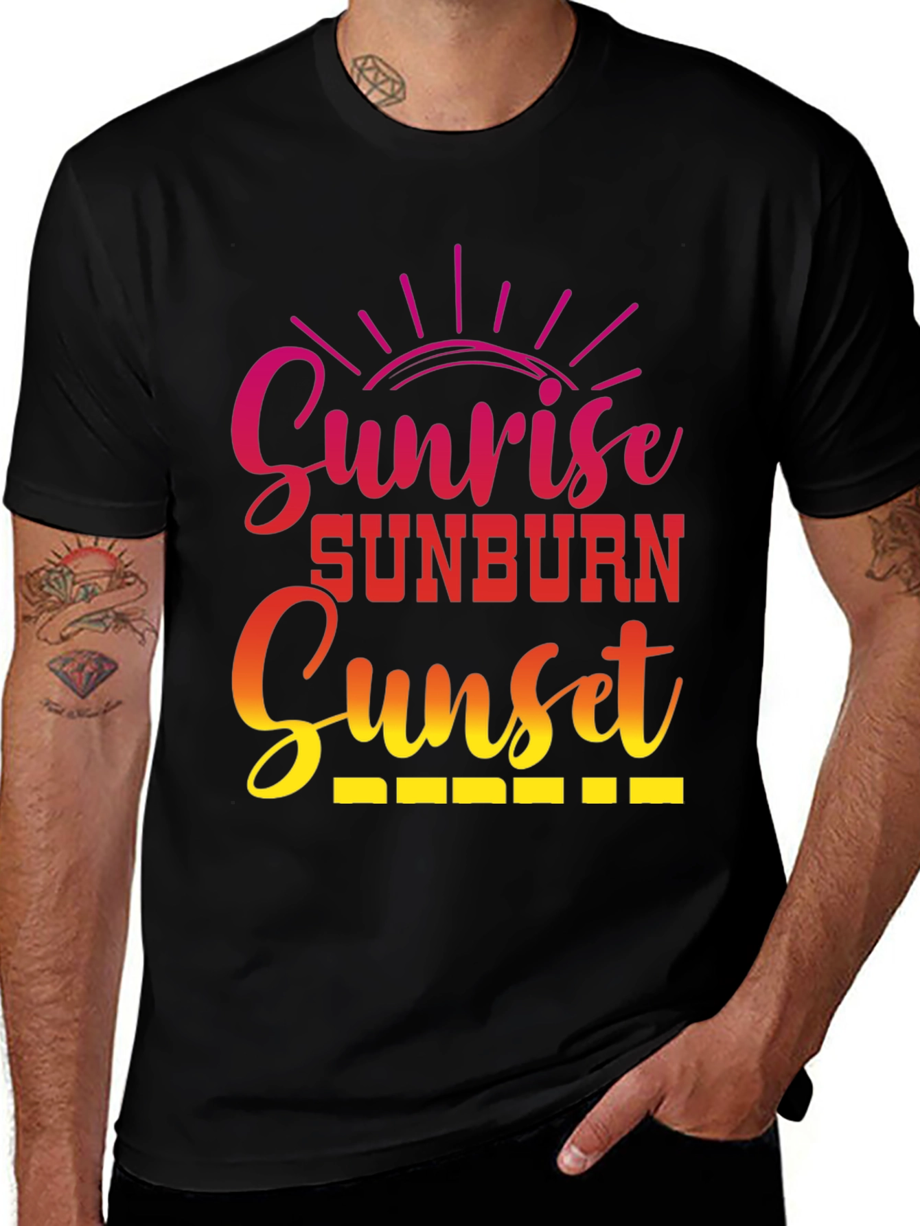 Sunrise Sunburn Sunset Graphic Tee