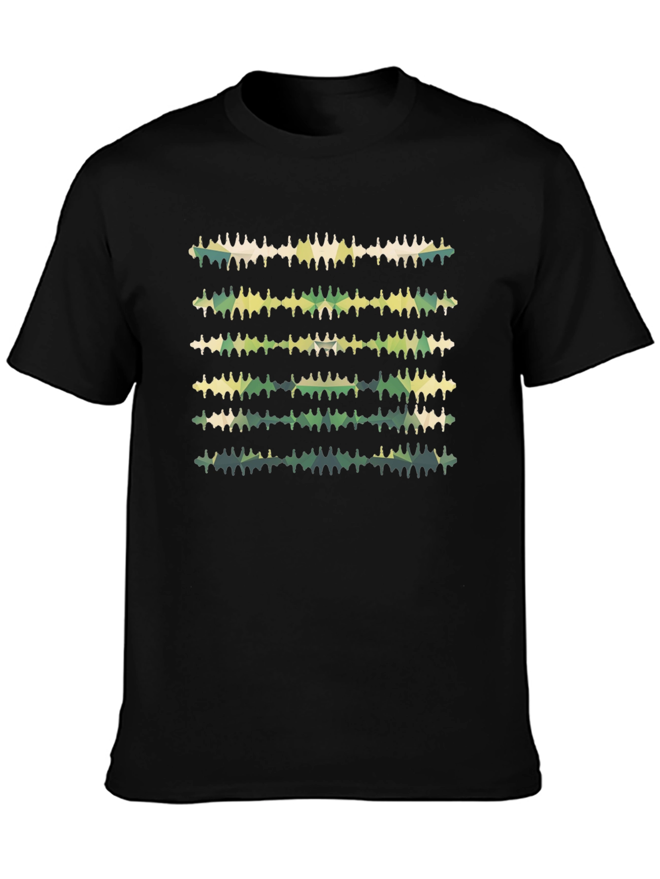 Abstract Camo Graphic Black T-Shirt