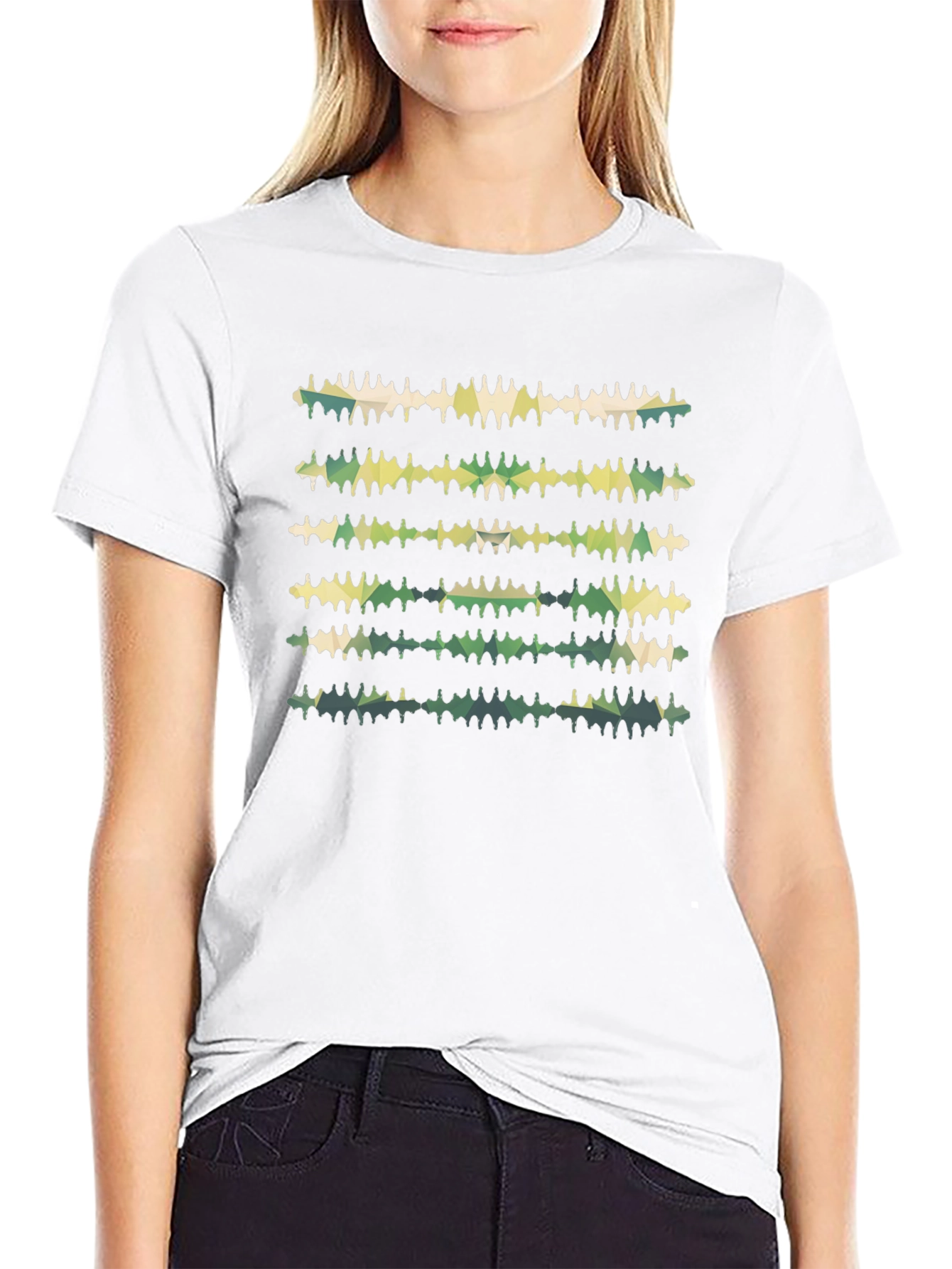 Abstract Camo Graphic Black T-Shirt